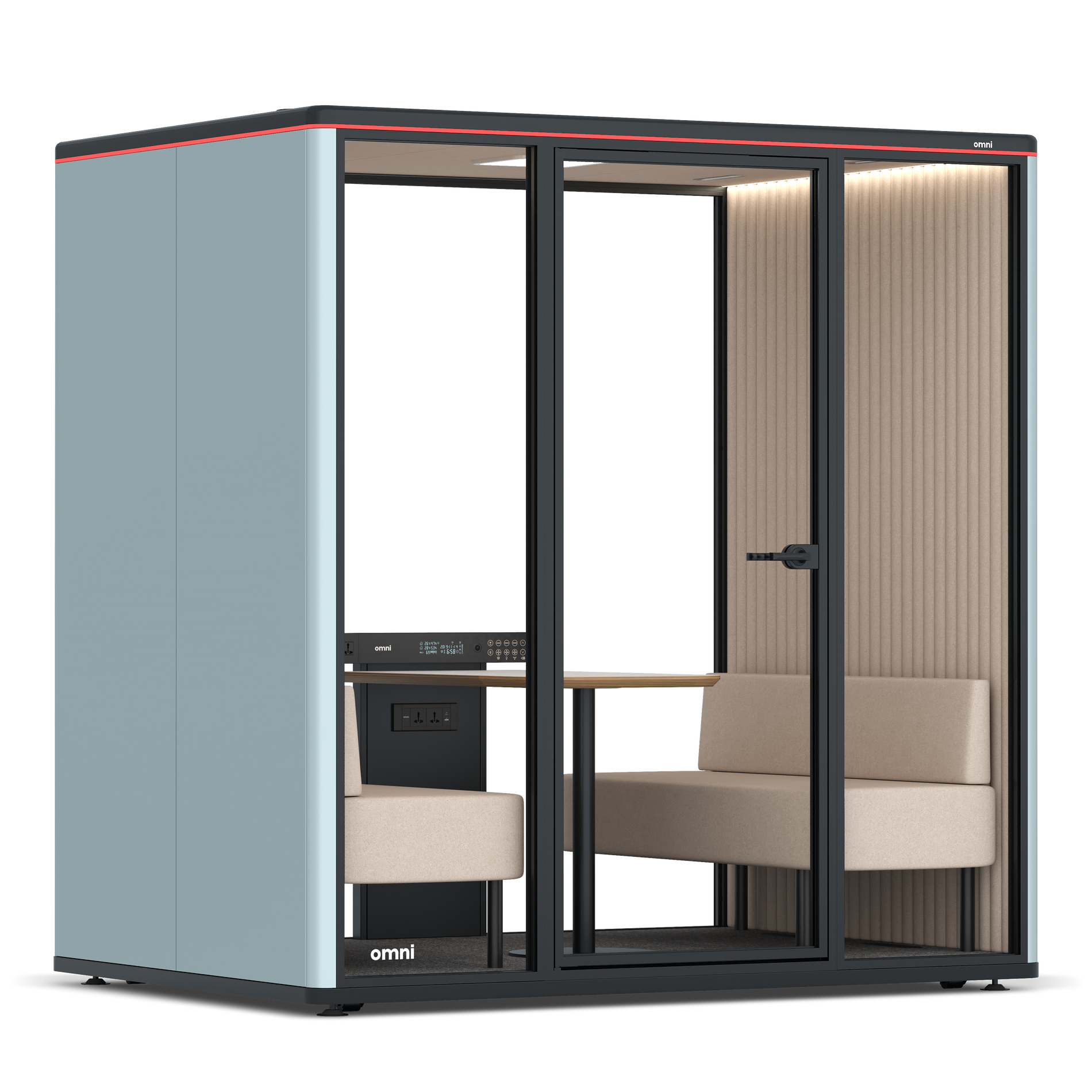 Omni FourSofa / RAL Grey Blue / #a18e7e