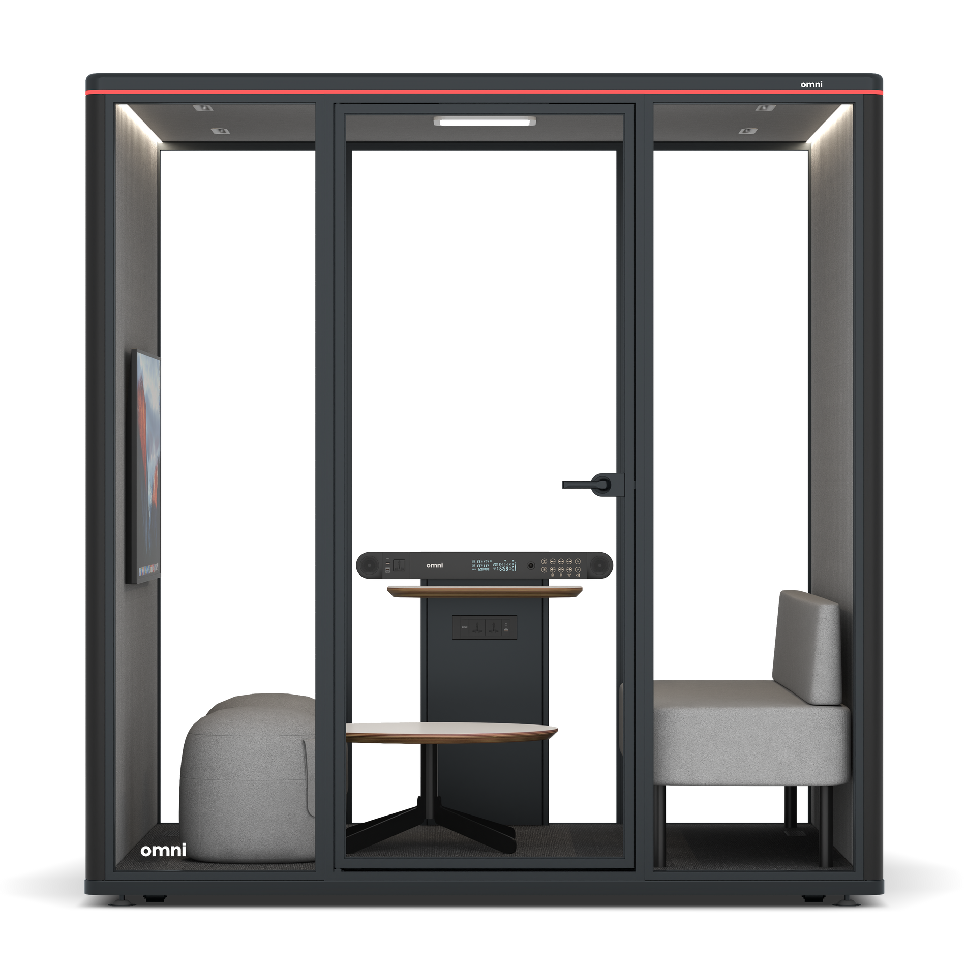 Omni SixLounge / RAL Black / Grey Corrugated