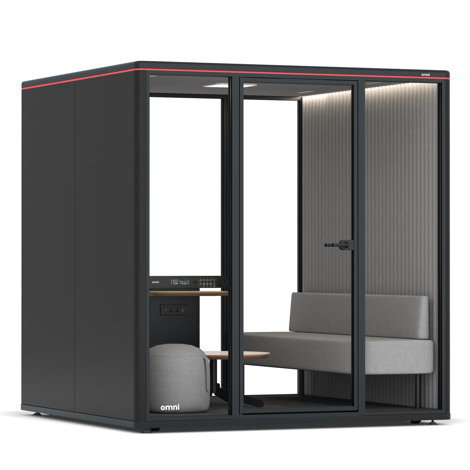 Omni SixLounge / RAL Black / Grey Corrugated
