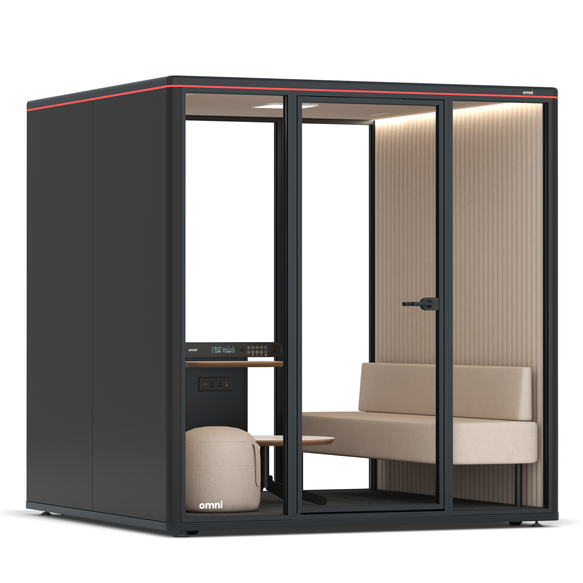 Omni SixLounge / RAL Black / Beige Corrugated