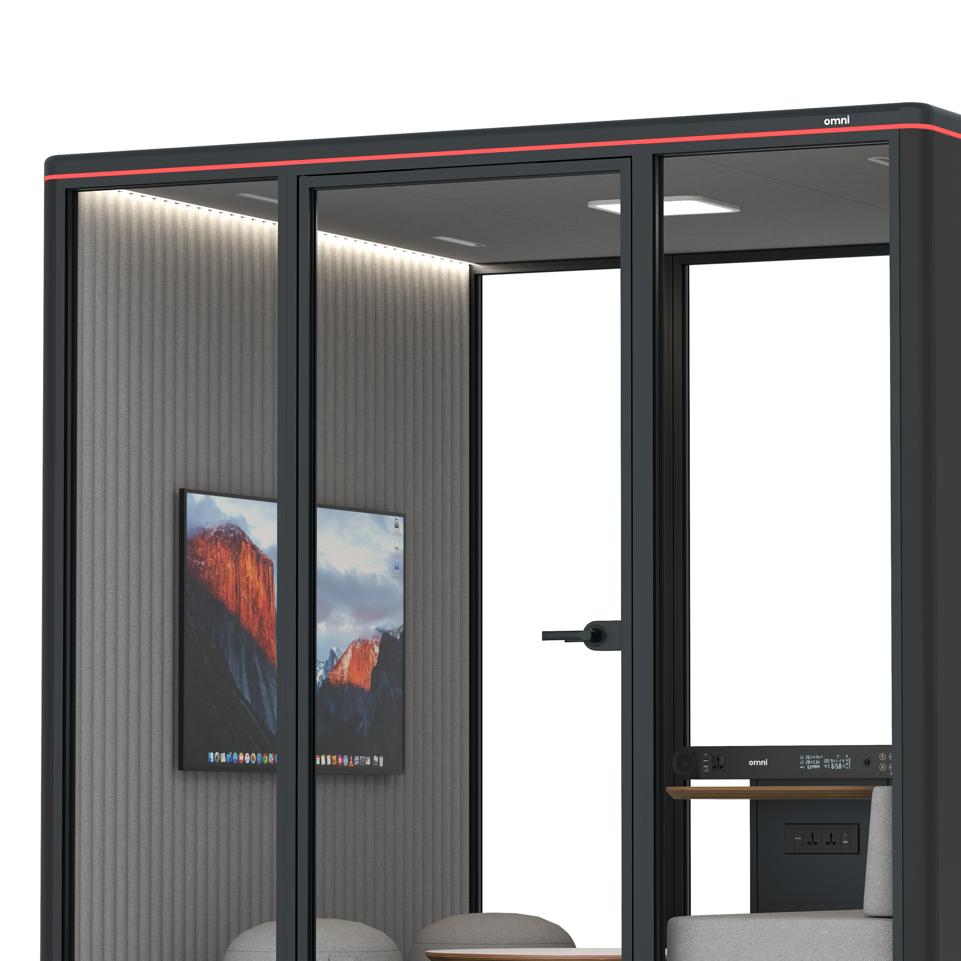 Omni SixLounge / RAL Black / Grey Corrugated