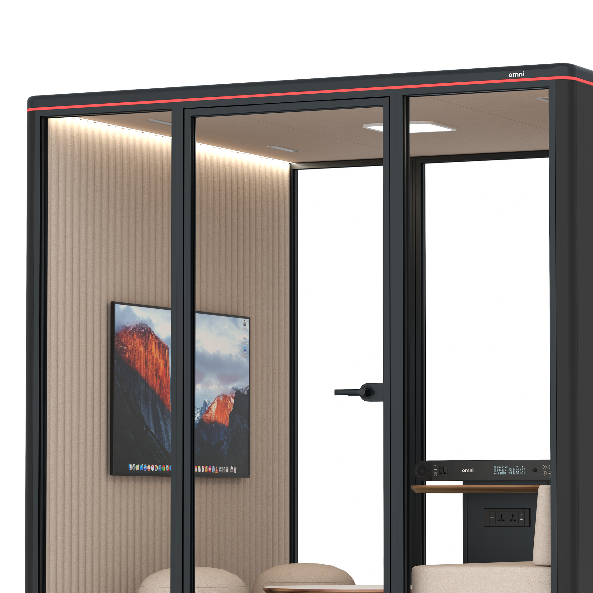 Omni SixLounge / RAL Black / Beige Corrugated