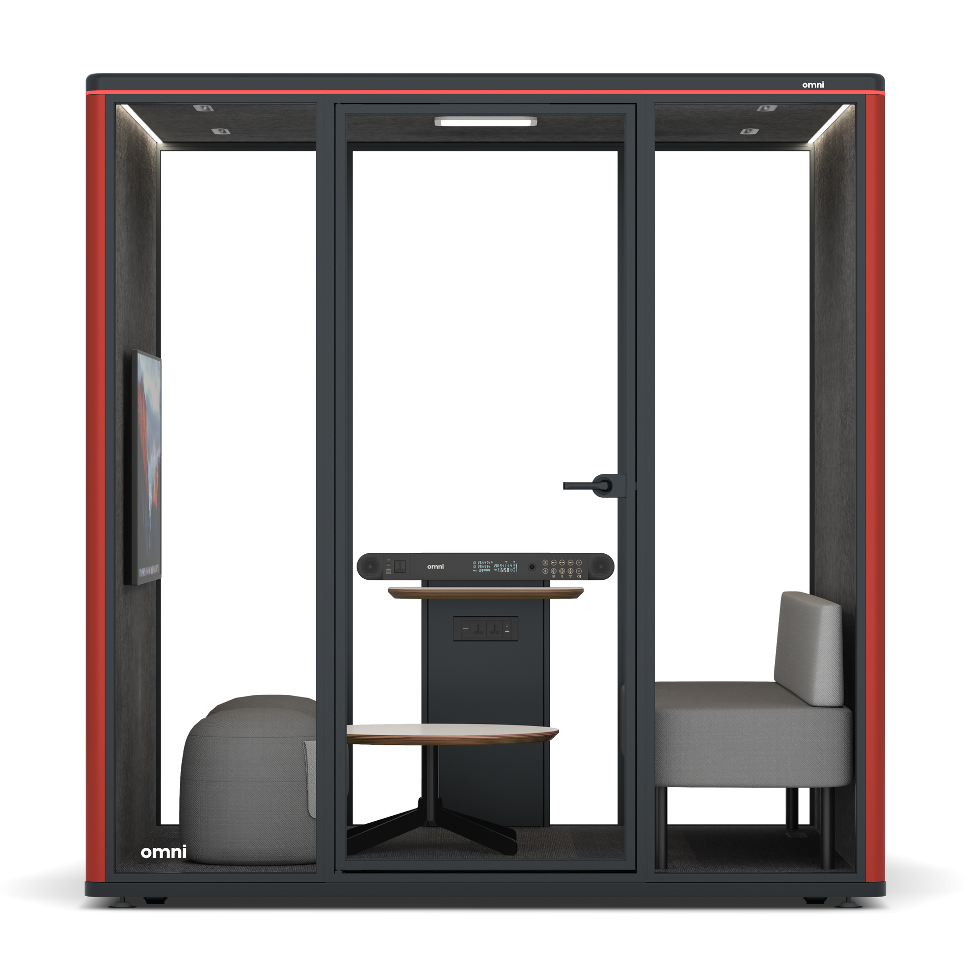 Omni SixLounge / RAL Tomato Red / #615f5d
