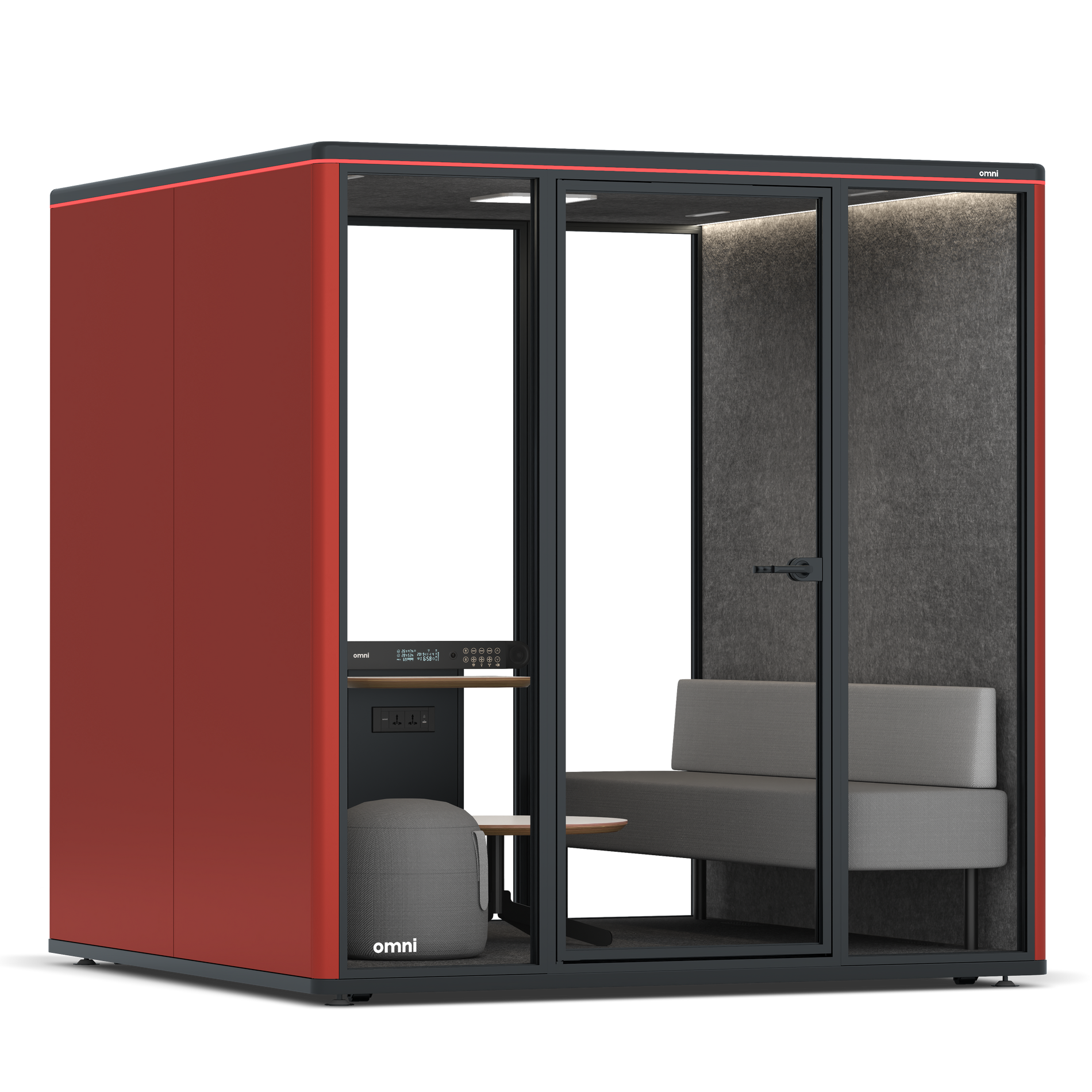 Omni SixLounge / RAL Tomato Red / #615f5d