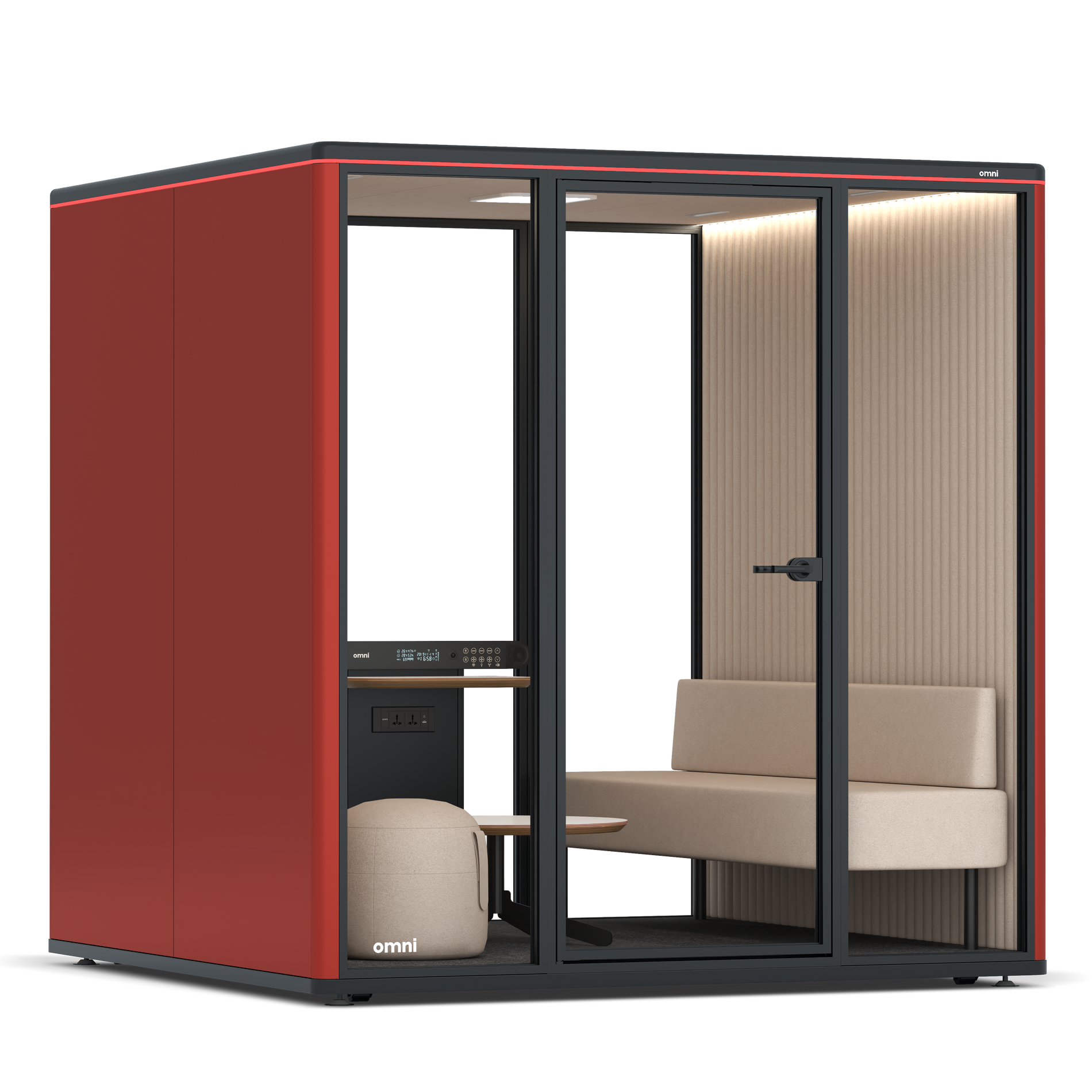 Omni SixLounge / RAL Tomato Red / #a18e7e