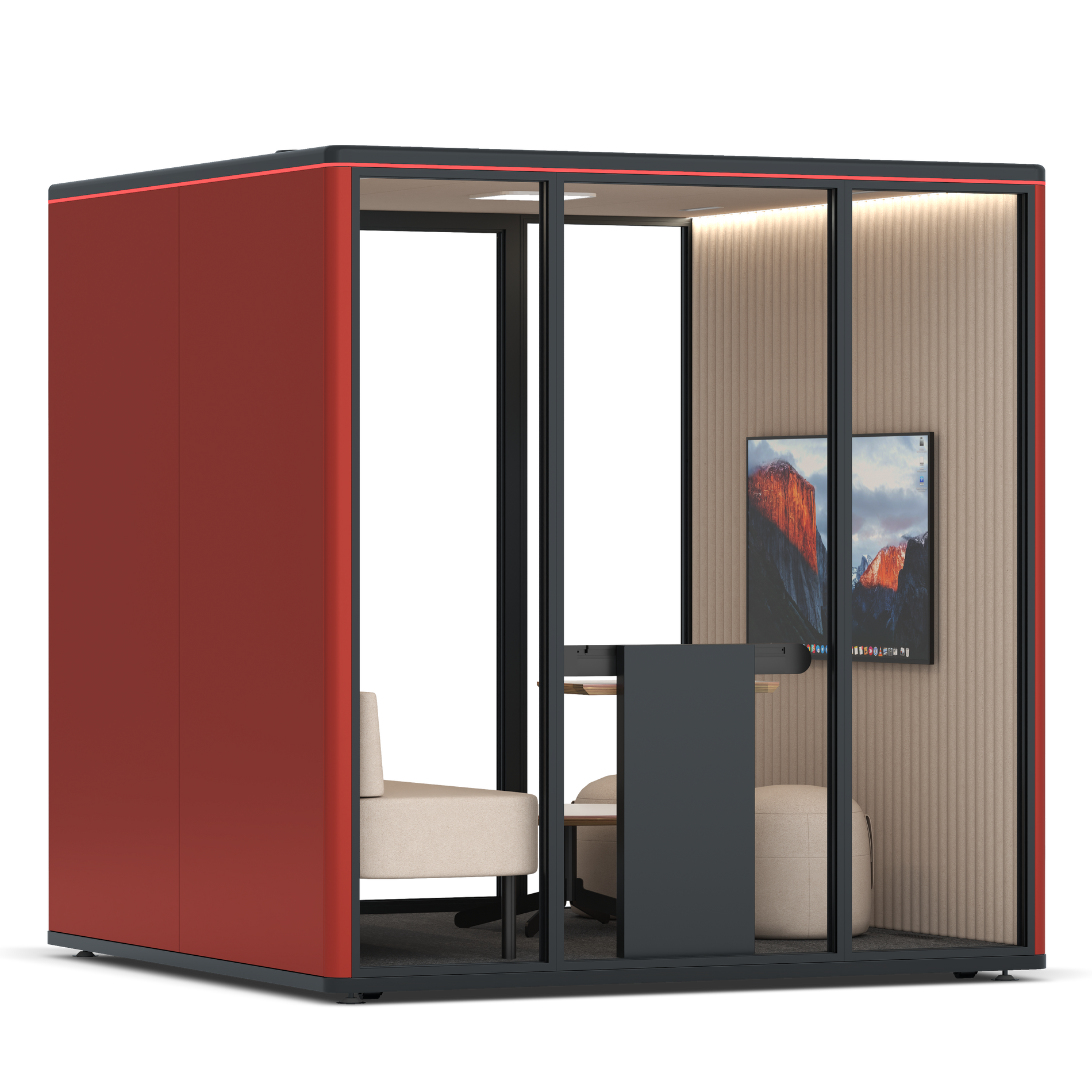 Omni SixLounge / RAL Tomato Red / #a18e7e