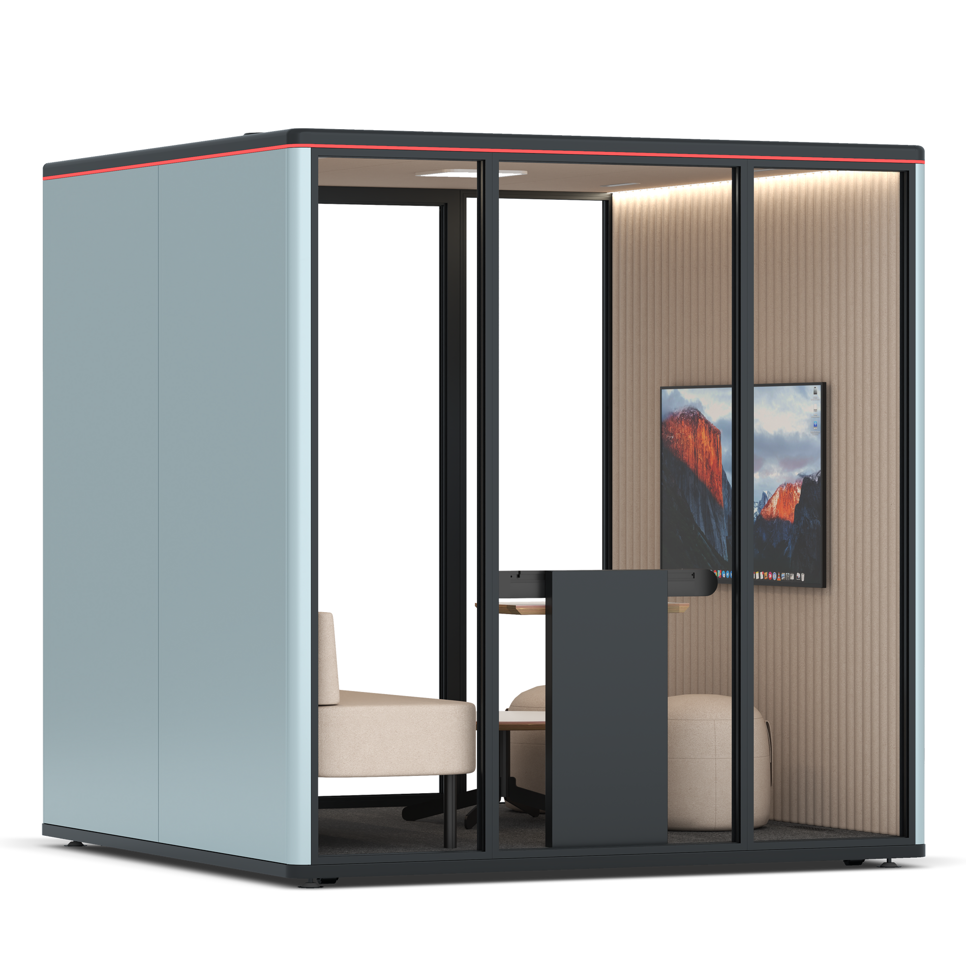 Omni SixLounge / RAL Grey Blue / #a18e7e