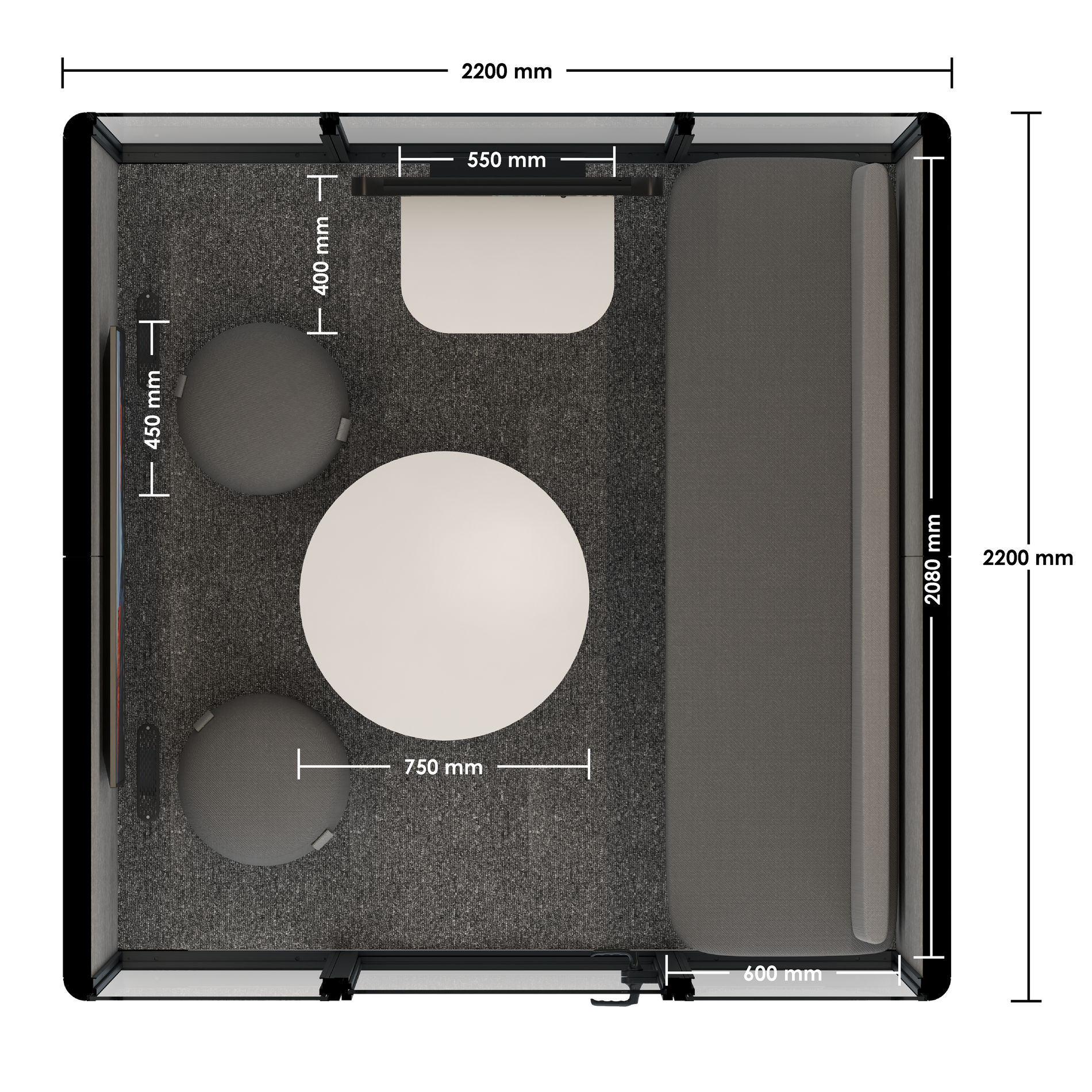 Omni SixLounge / Gabriel Medley Deep Rouge / Light Grey Pet Board