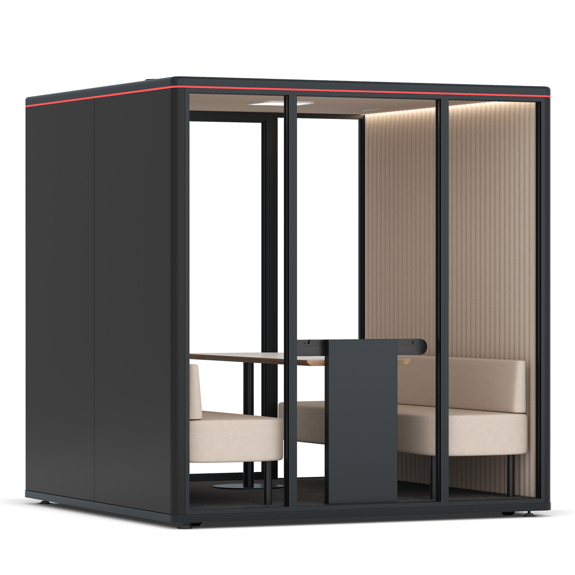 Omni SixSofa / RAL Black / Beige Corrugated