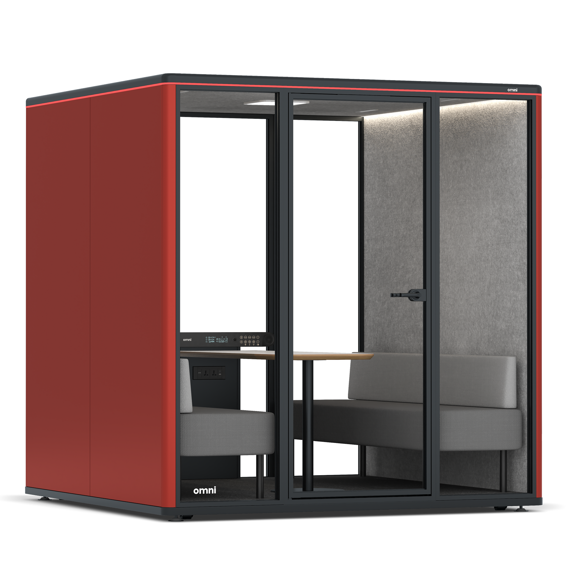 Omni SixSofa / RAL Tomato Red / #a49f98