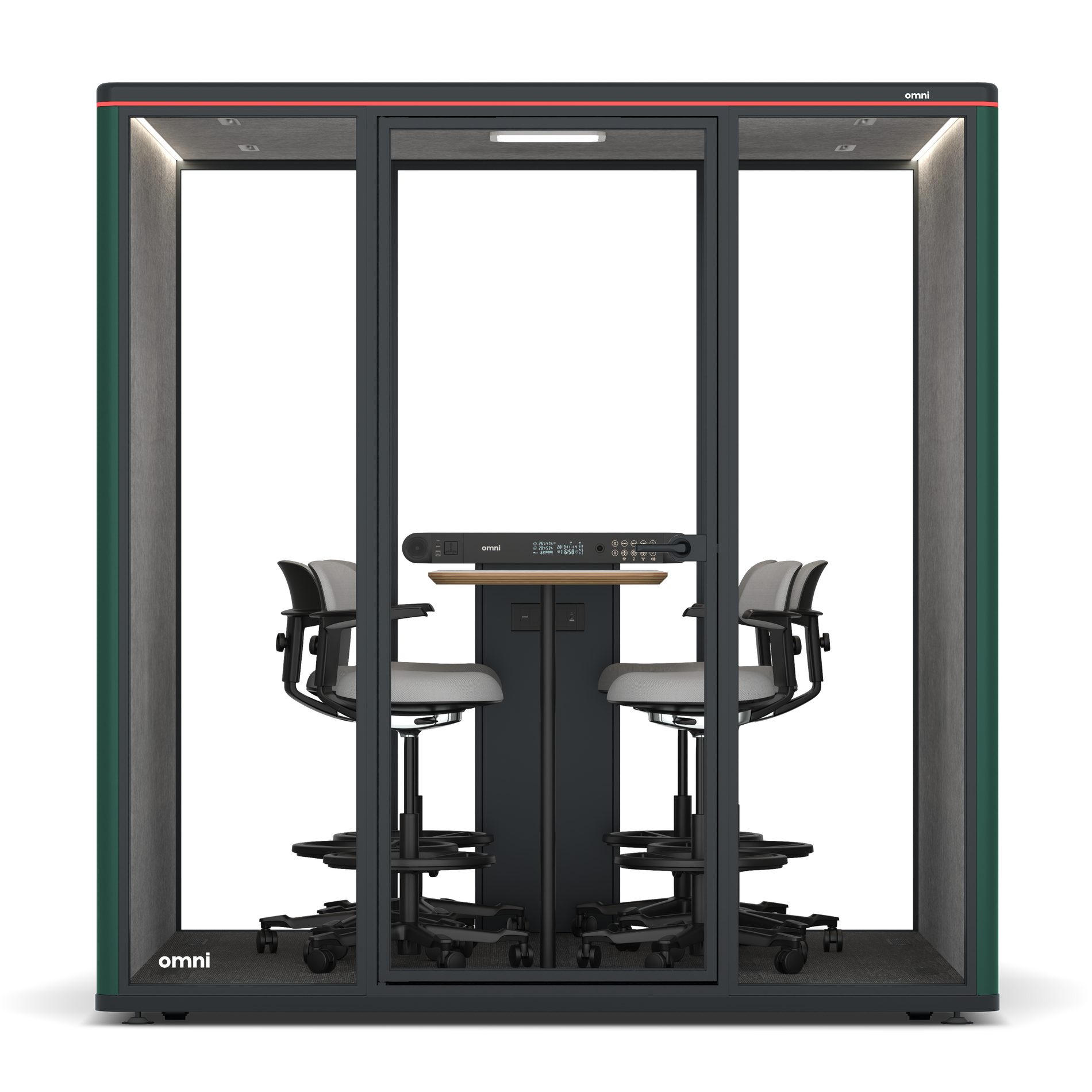 Omni SixCounter Meeting Table / RAL Moss Green / #a49f98
