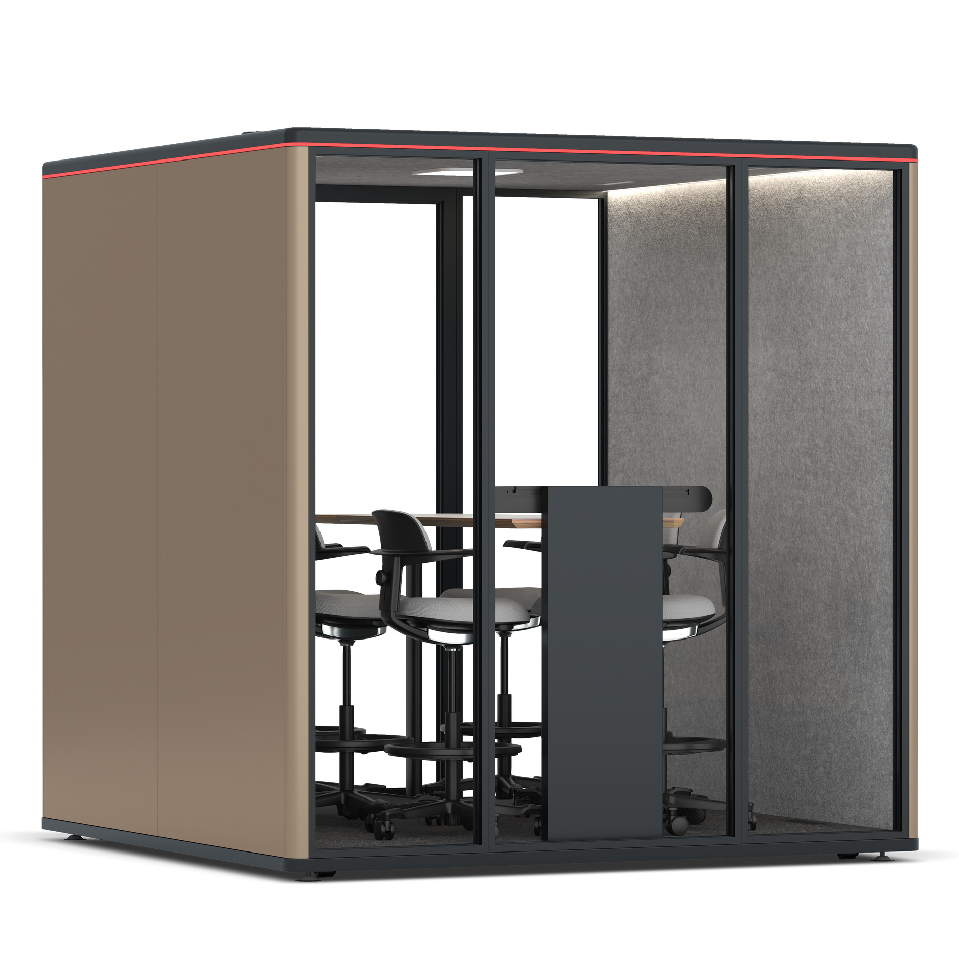 Omni SixCounter Meeting Table / RAL Grey Beige / #a49f98