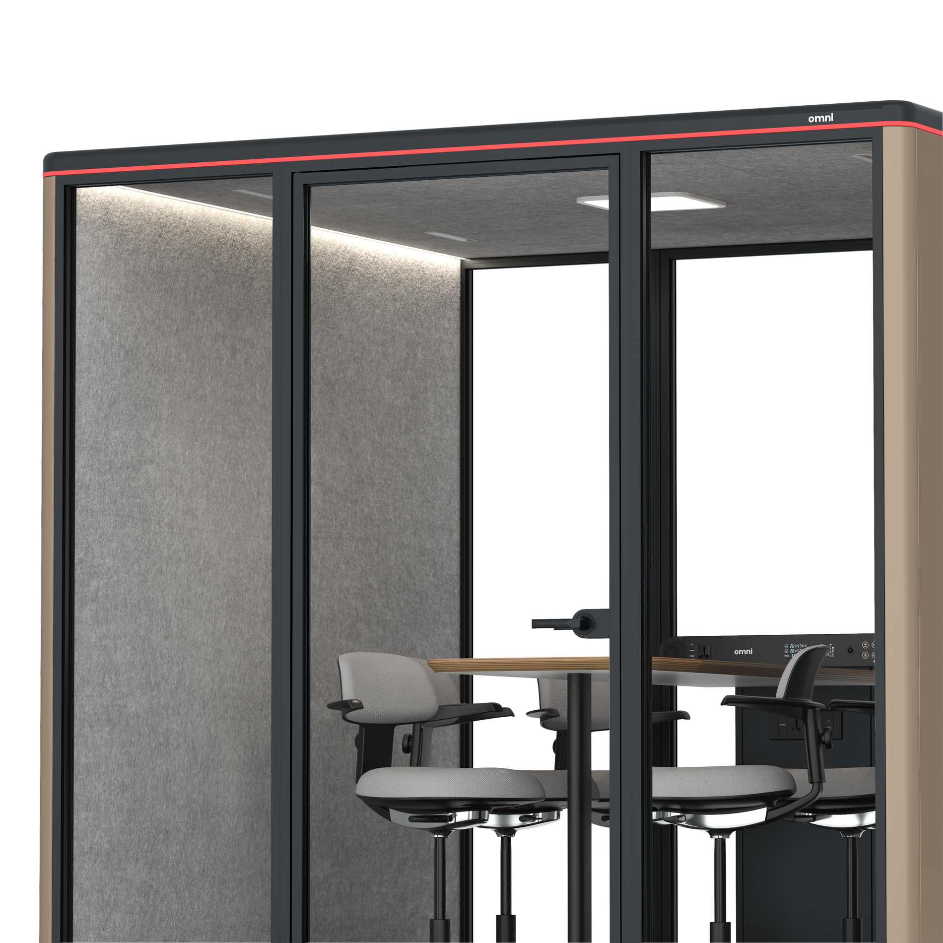 Omni SixCounter Meeting Table / RAL Grey Beige / #a49f98