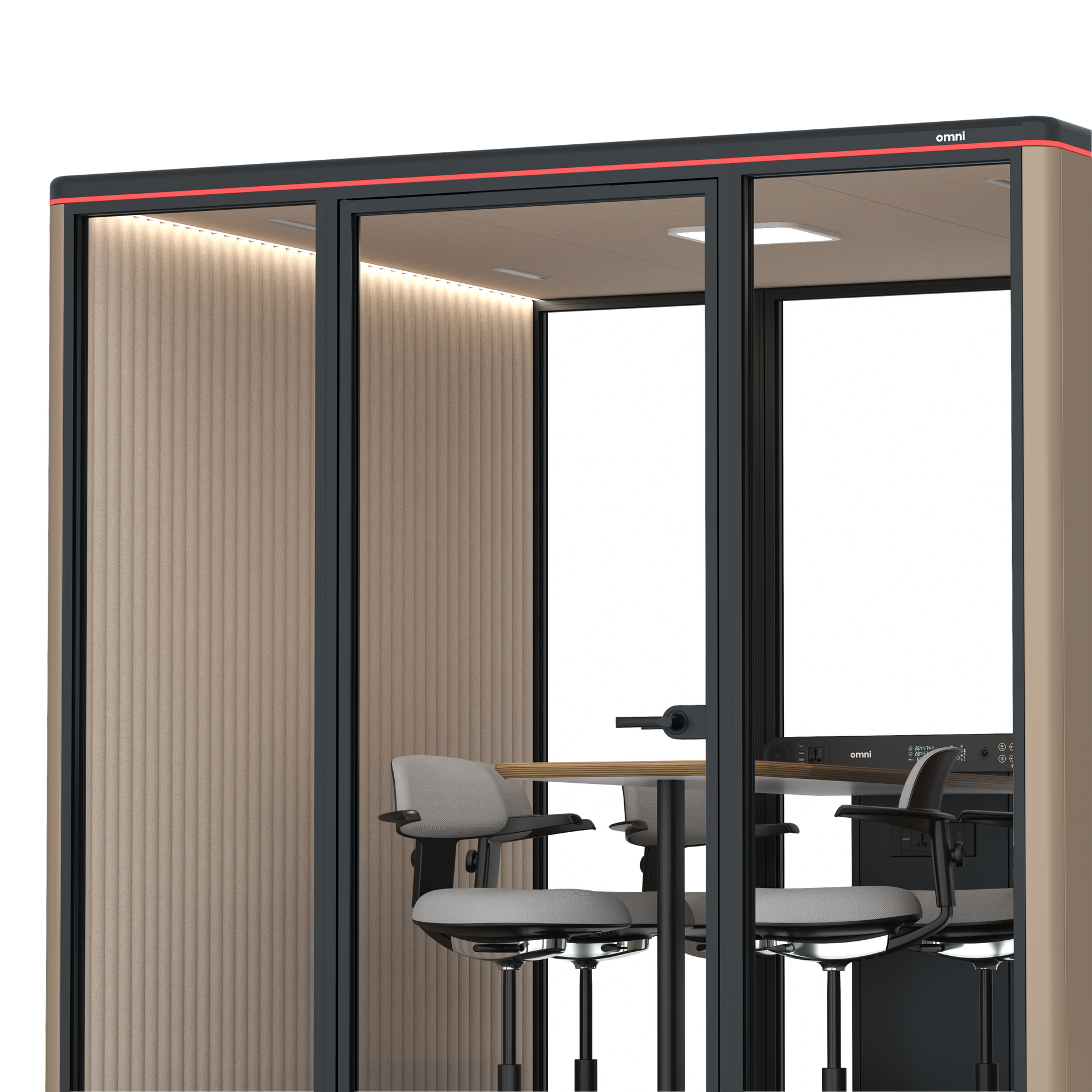 Omni SixCounter Meeting Table / RAL Grey Beige / #a18e7e