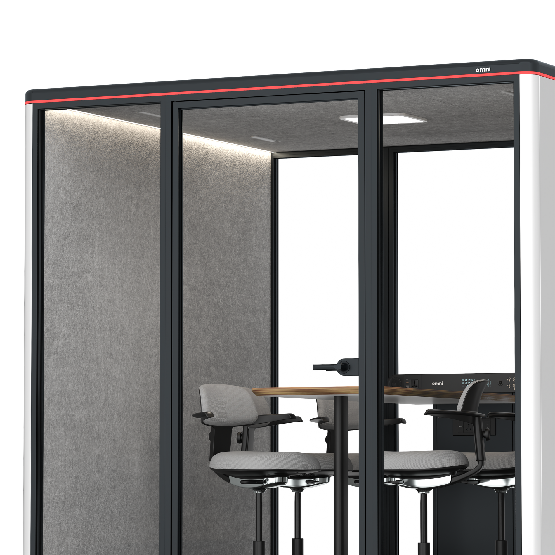 Omni SixCounter Meeting Table / WhiteRAL Pure White / #a49f98