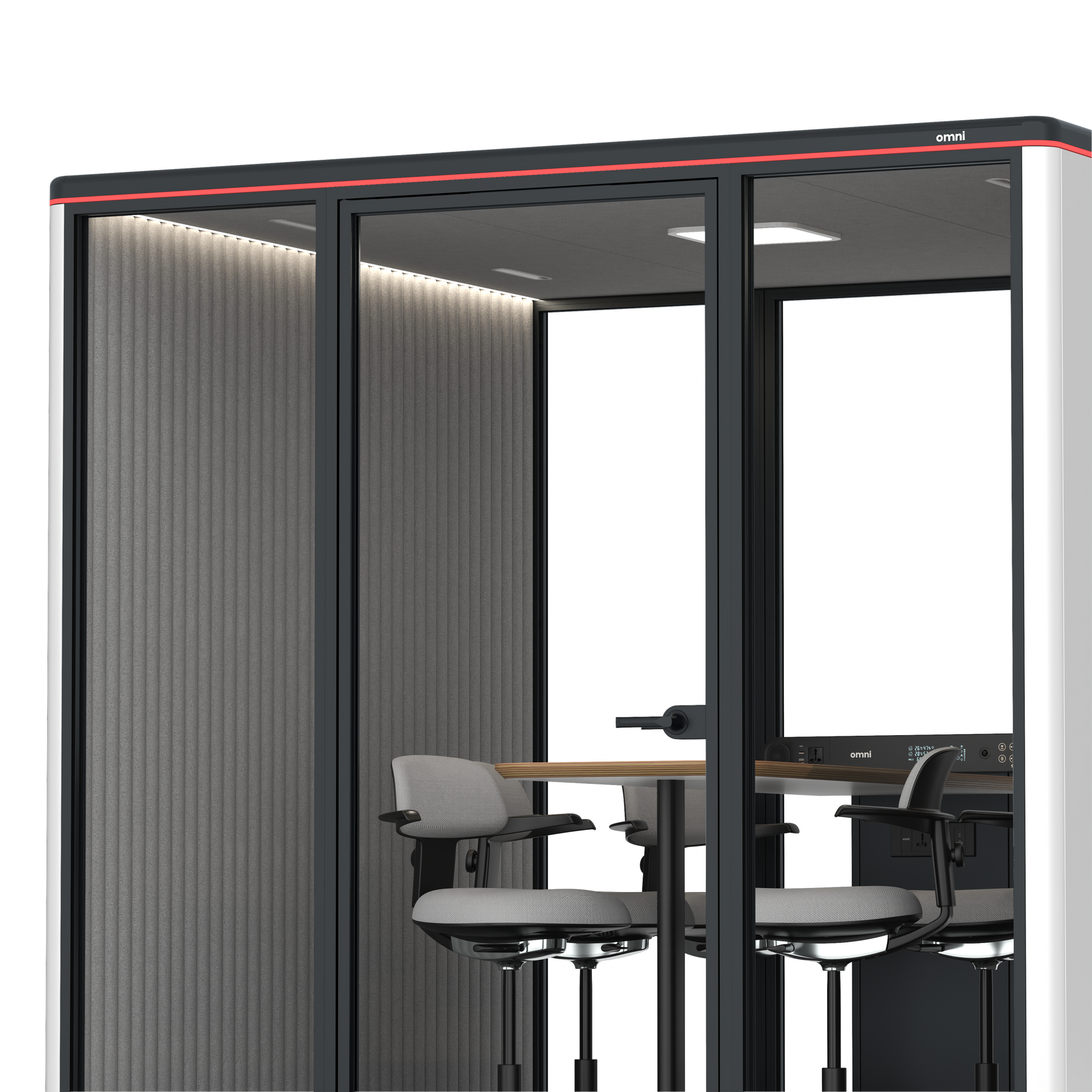 Omni SixCounter Meeting Table / WhiteRAL Pure White / #6d6c69
