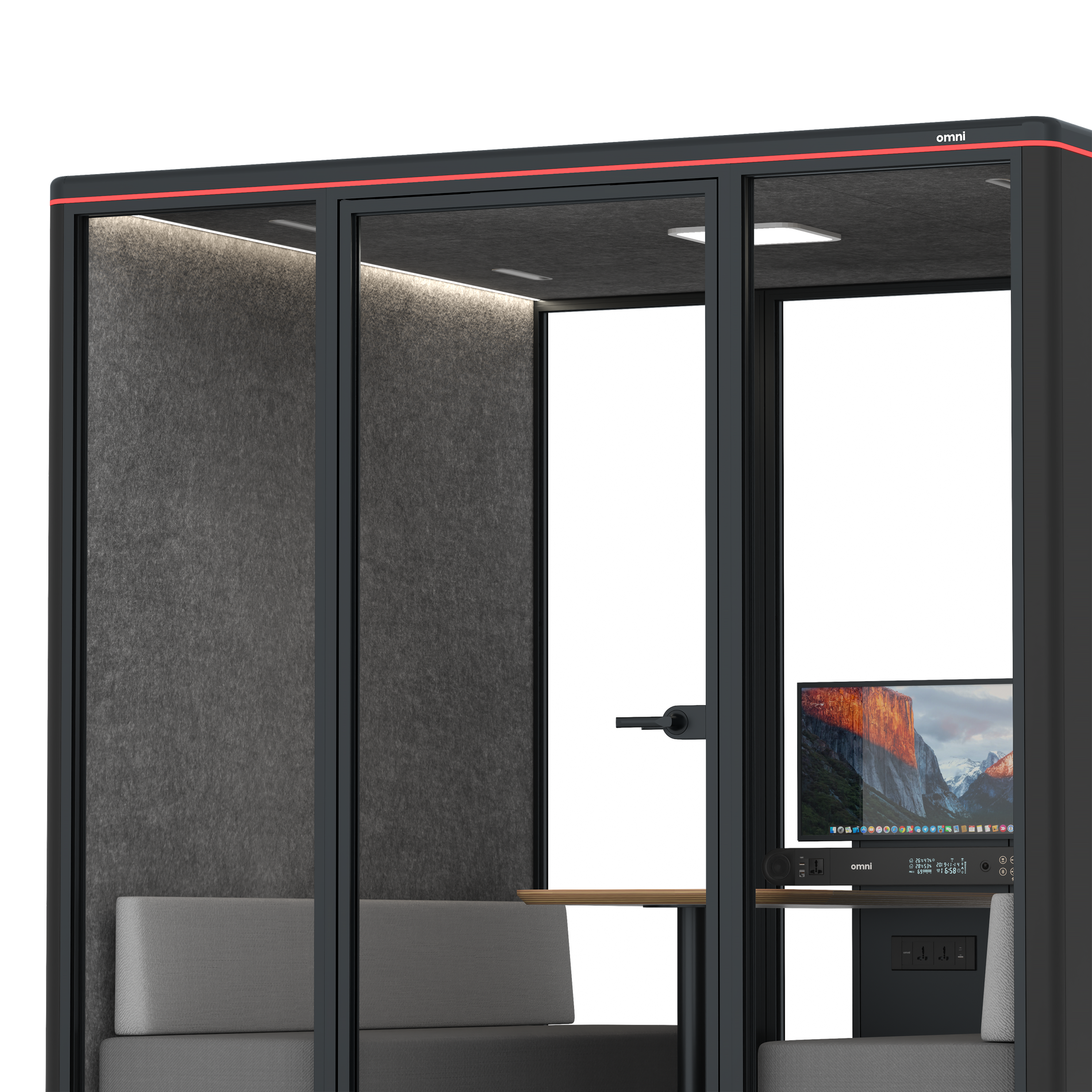 Omni SixSofa (+ Monitor Stand) / RAL Black / #615f5d