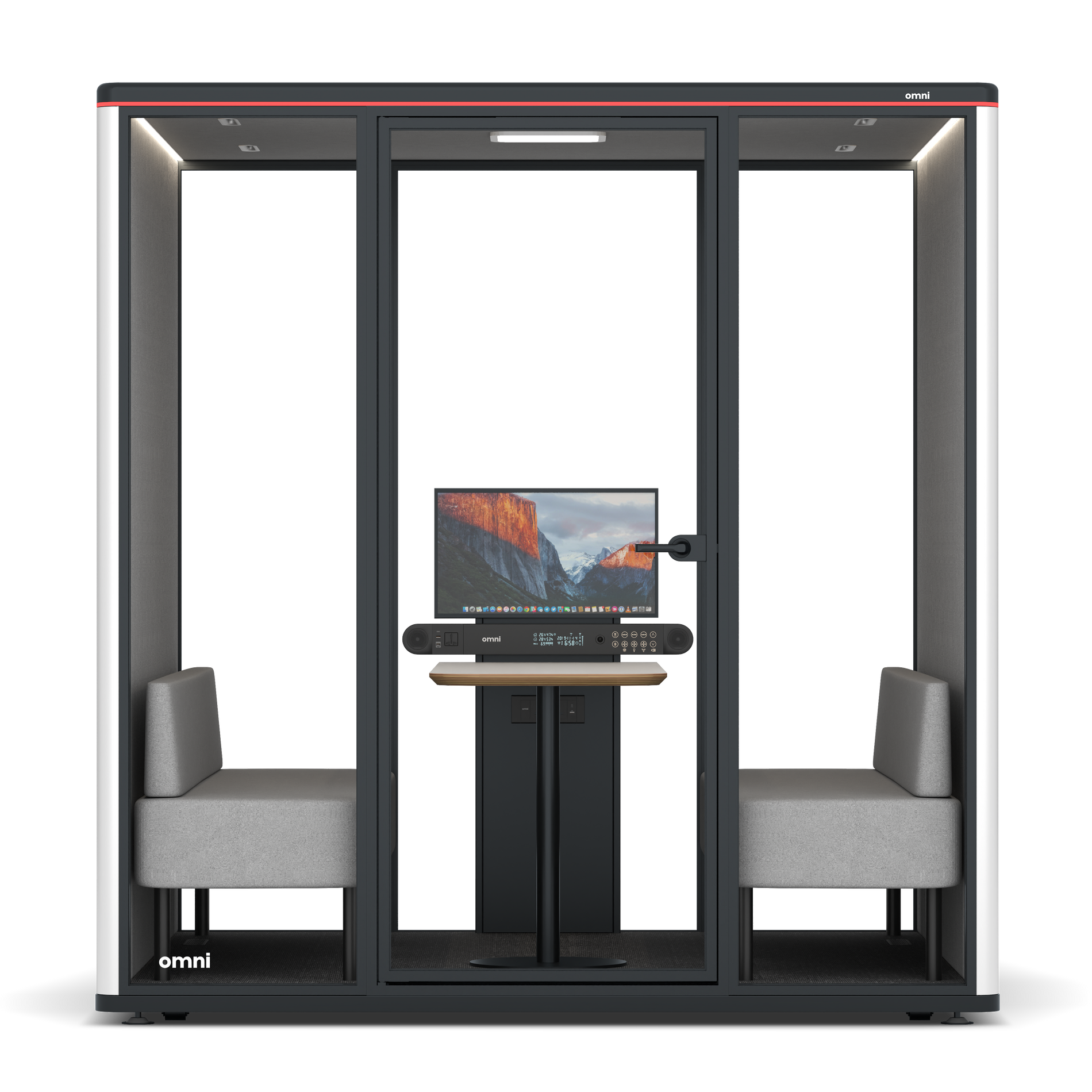 Omni SixSofa (+ Monitor Stand) / WhiteRAL Pure White / #6d6c69
