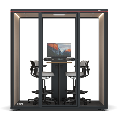 Omni Six - Counter Meeting Table (+ Monitor Stand)