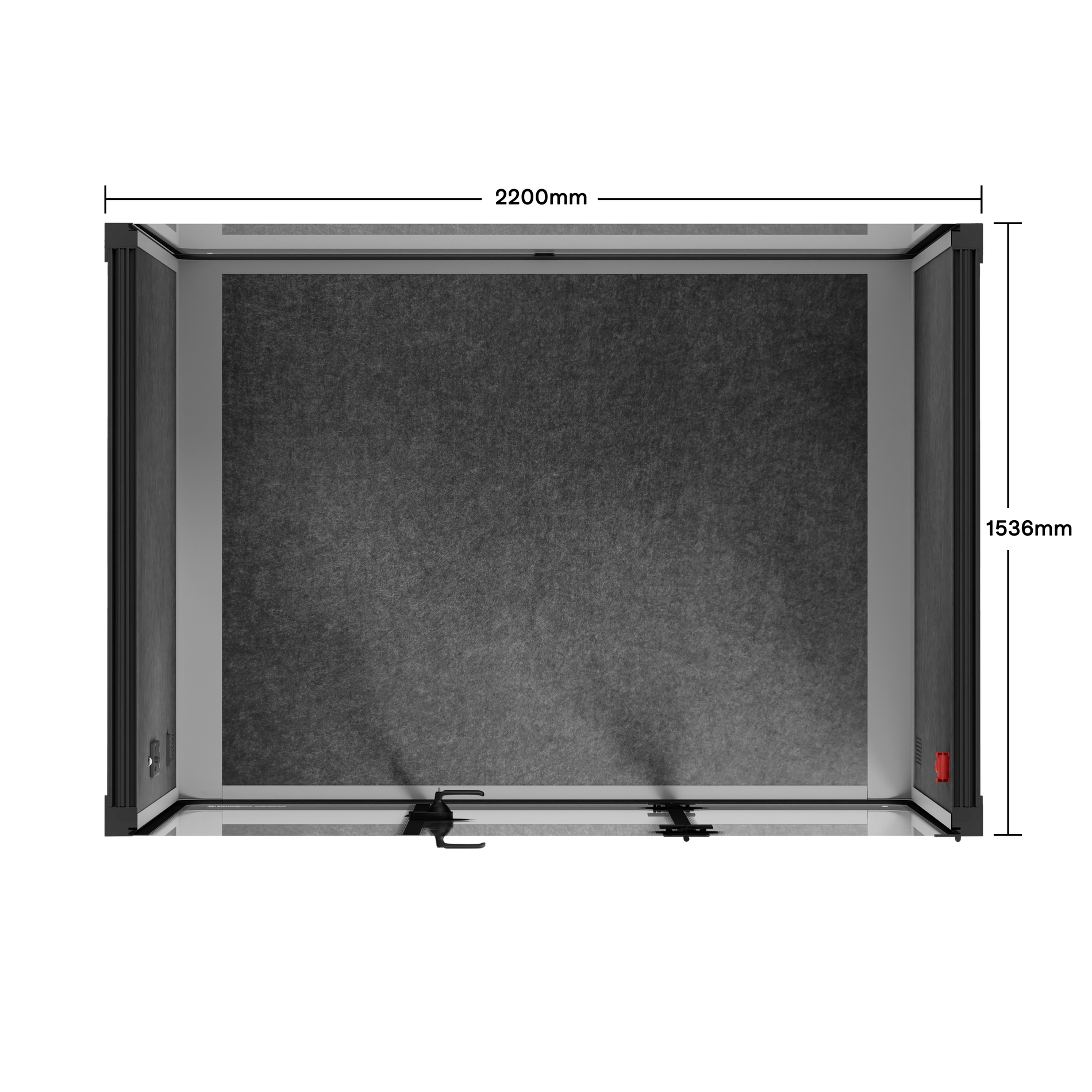 Quell - Meeting Booth - 4 PersonLight Grey / Dark Grey / No Furniture