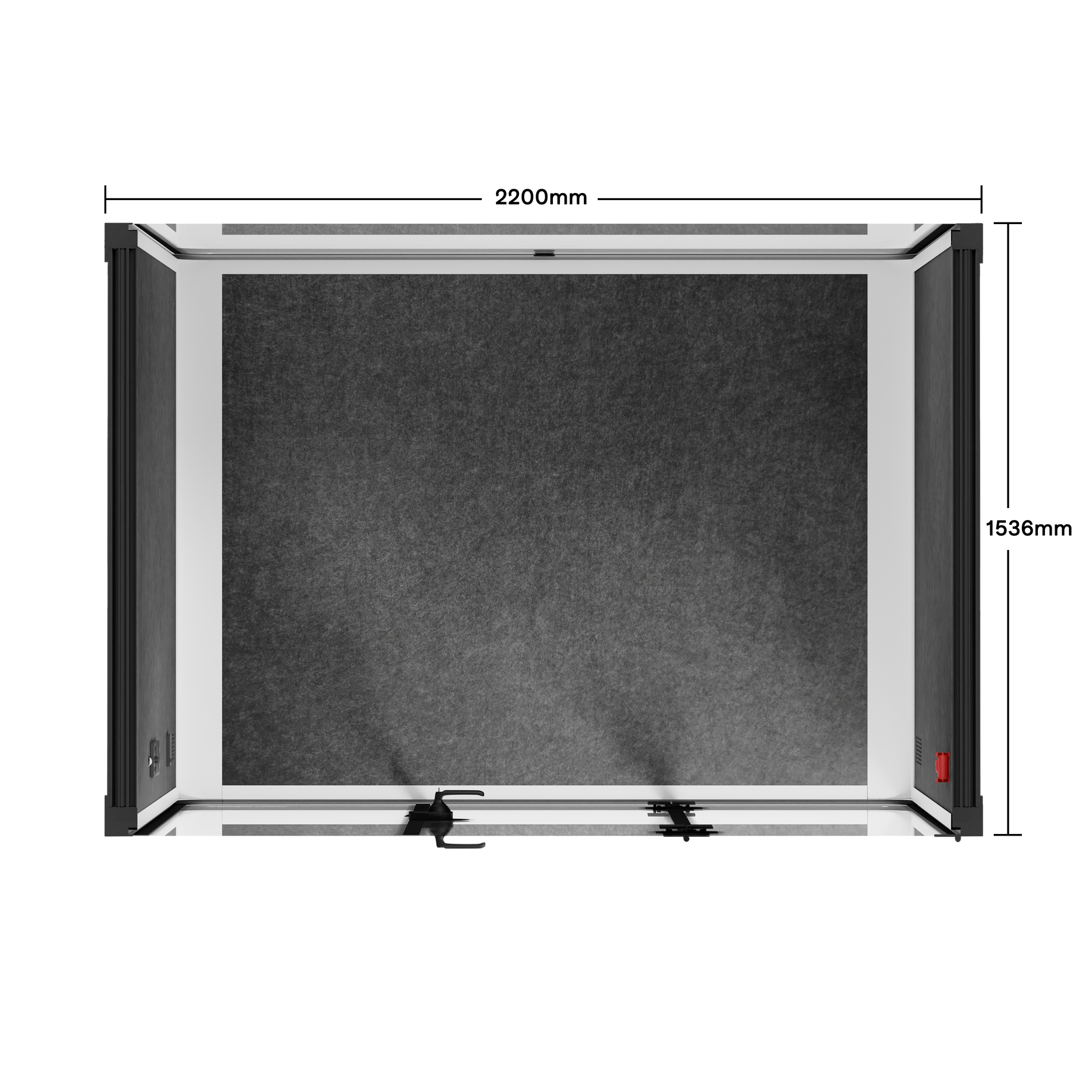 Quell - Meeting Booth - 4 PersonWhite / Dark Grey / No Furniture