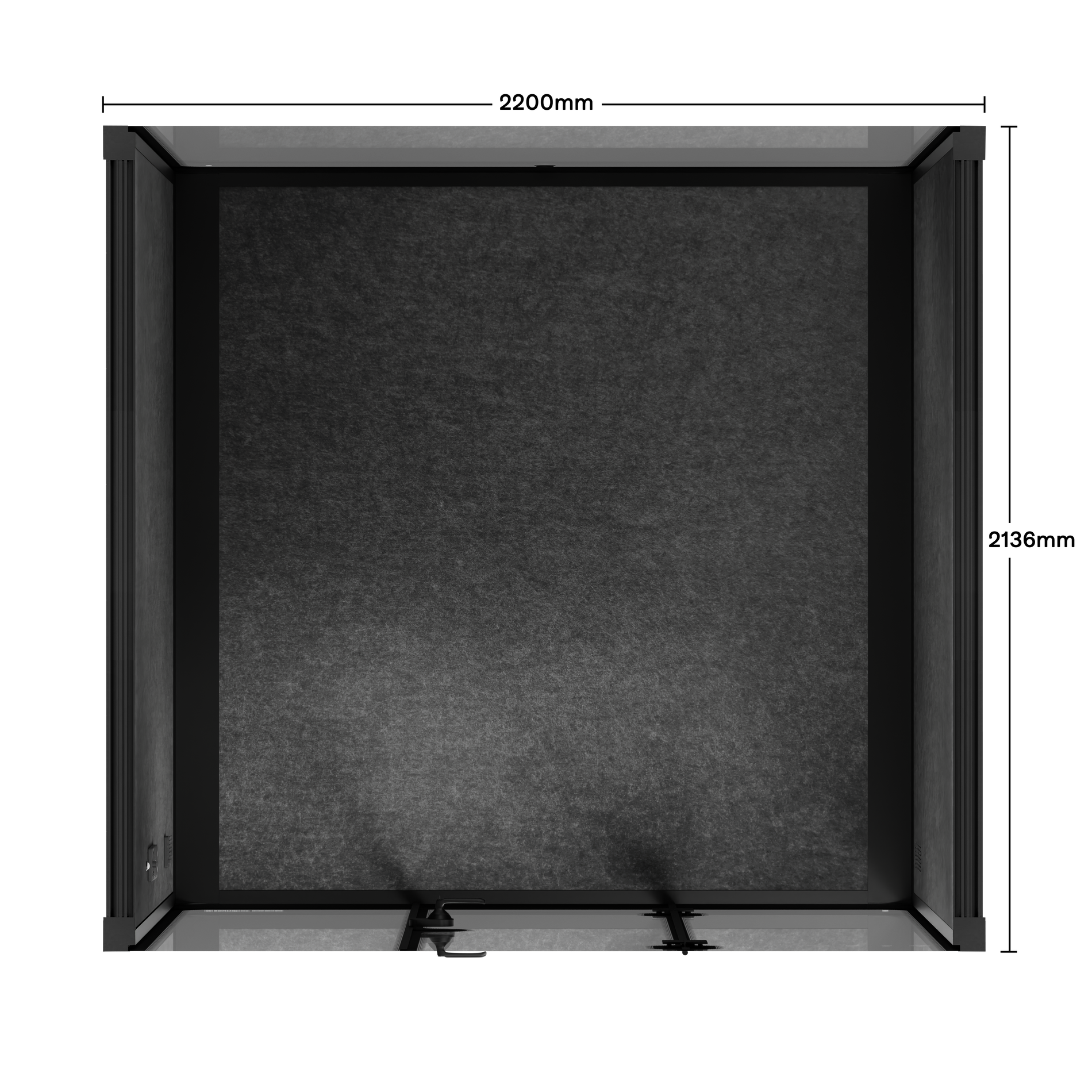 Vergadercabine Quell - 6 persoonsBlack / Dark Grey / No Furniture