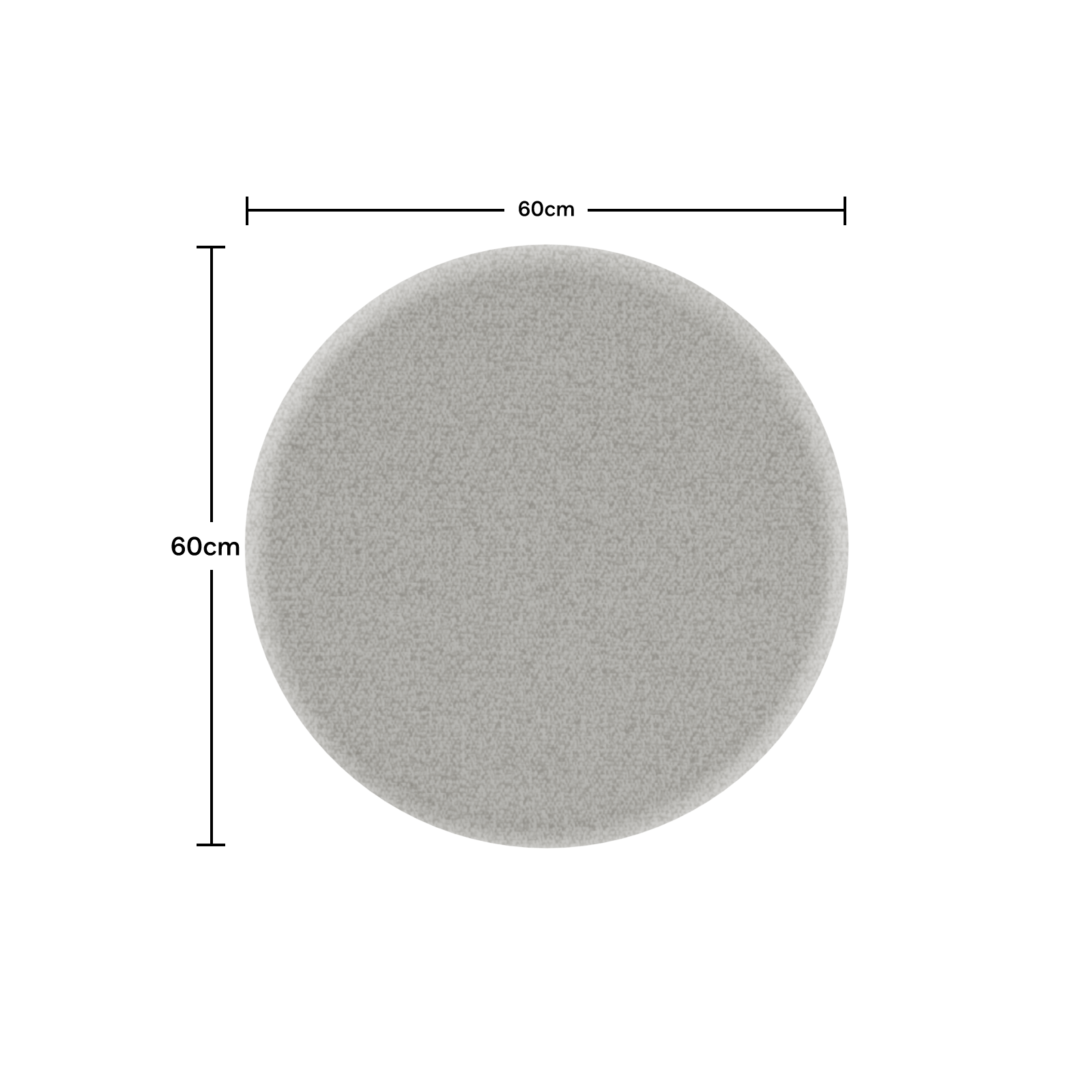 Folio acoustique géométrique - panneau muralPebble Grey / Round / 60cm by 60cm