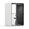 Quell - CoWorker - 1-2 Person Pod Sound Booth Sound Booth Store White Dark Gray Electric Adjustable Work Station + Stool