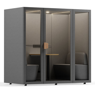 Folio 4 Person Booth office phone booth Sound Booth Store Folio Dark Grey Furniture Set 1 