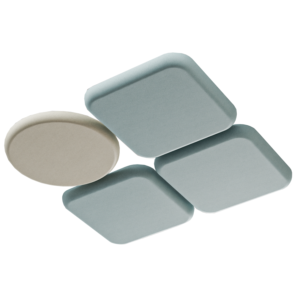 Acoustic Ceiling PanelDark Grey / Round / 60cm by 60cm