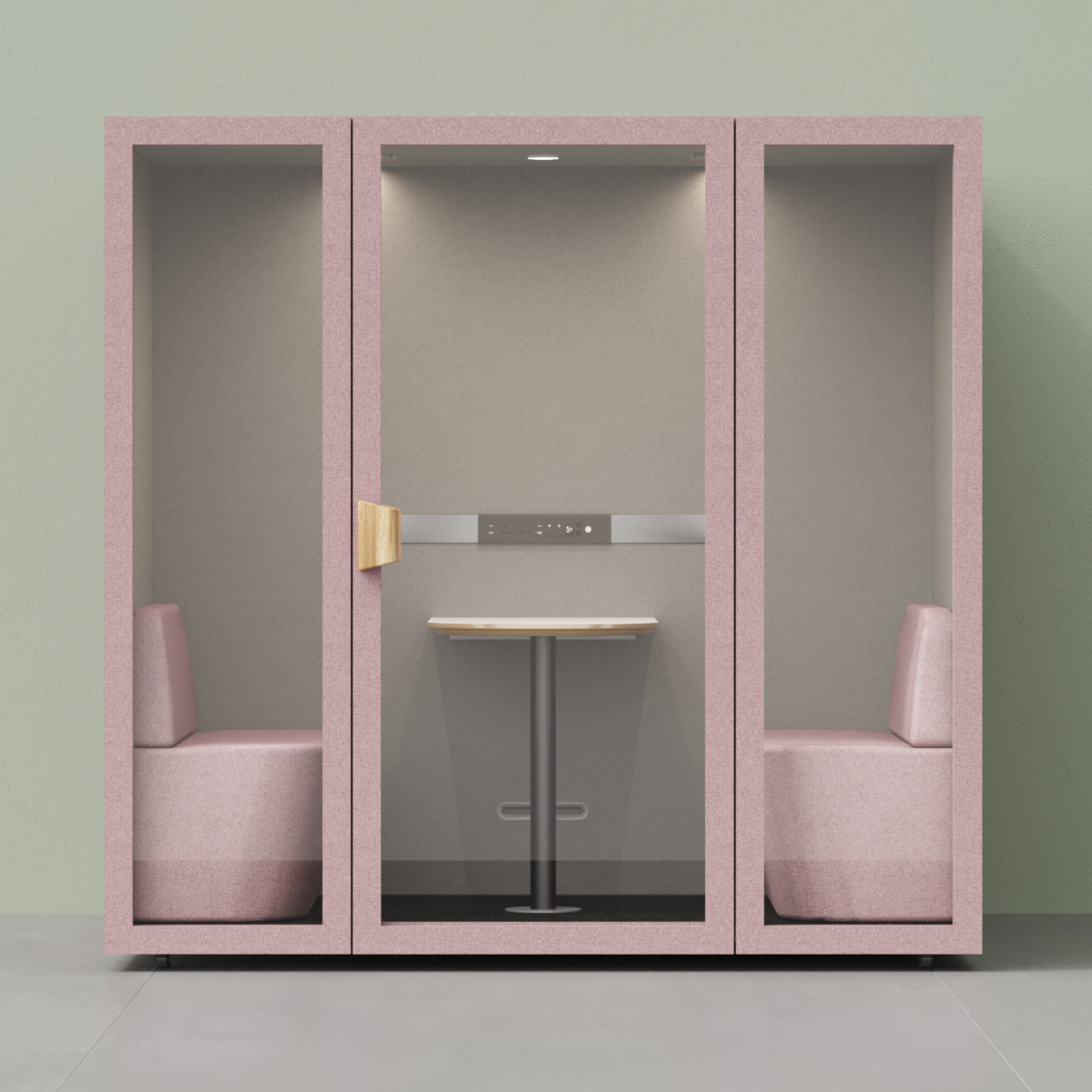 Office Pod - 2-4 PersonFolio Blush / Furniture As Per Images