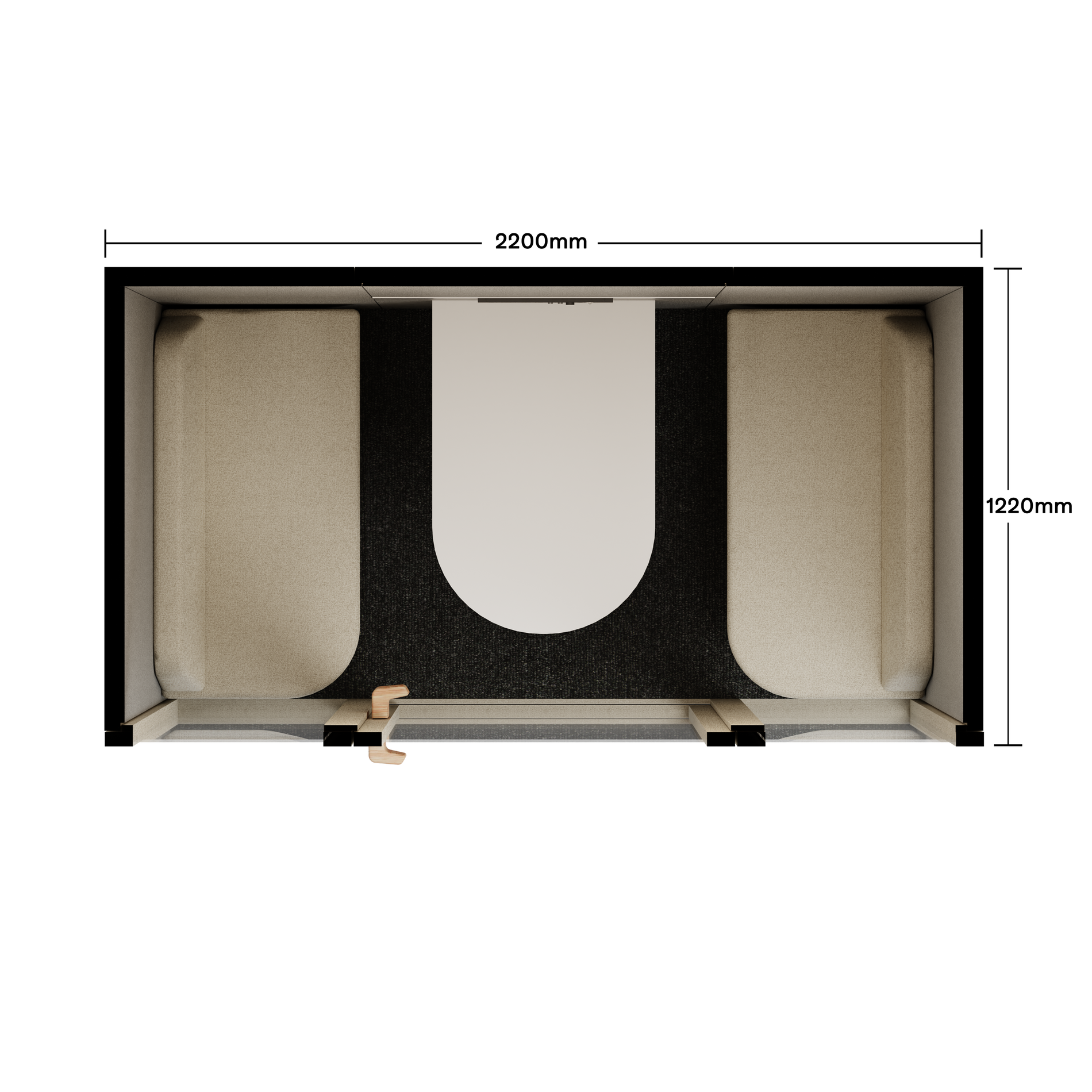 Folio Office Pod - 2-4 PersonFolio Beige / Furniture As Per Images