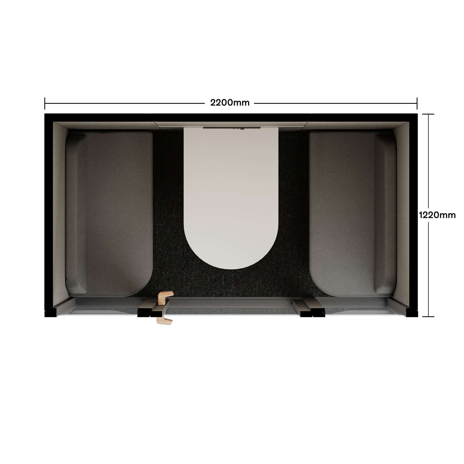 Folio Caseta de Oficina para 2-4 PersonasFolio Dark Grey / Furniture As Per Images