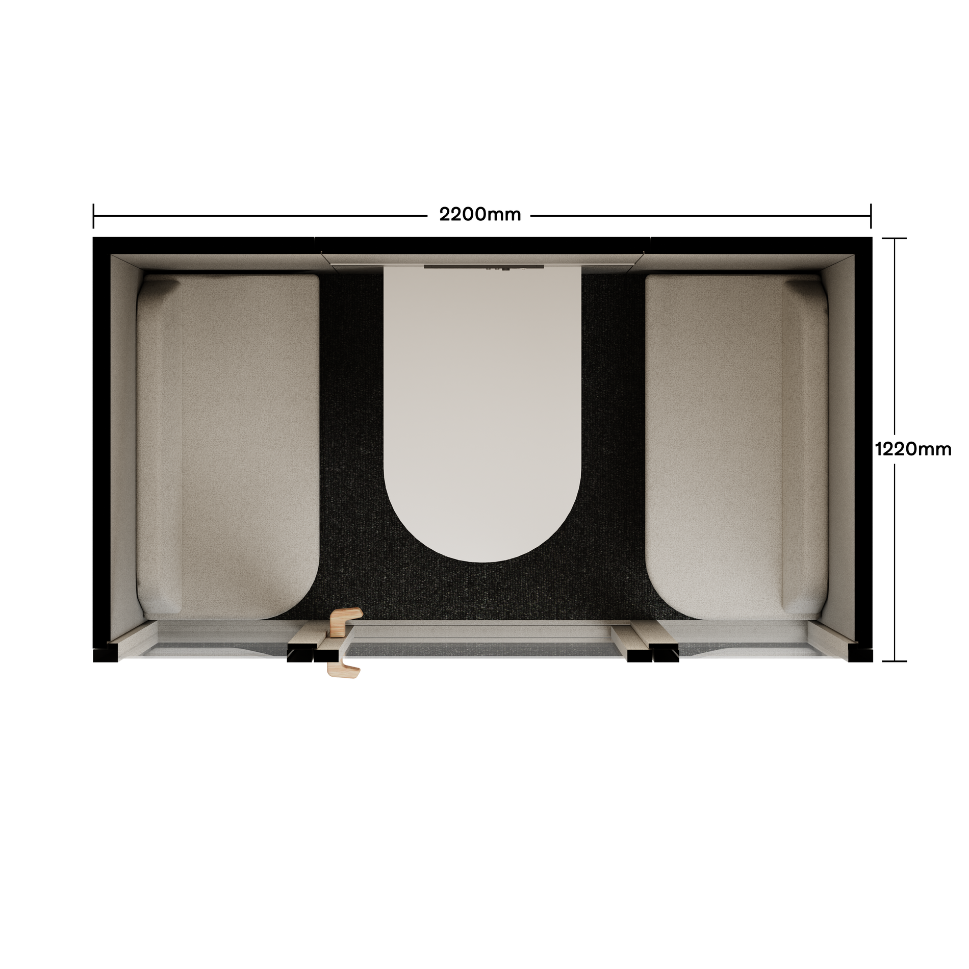 Folio Caseta de Oficina para 2-4 PersonasFolio Pebble Grey / Furniture As Per Images