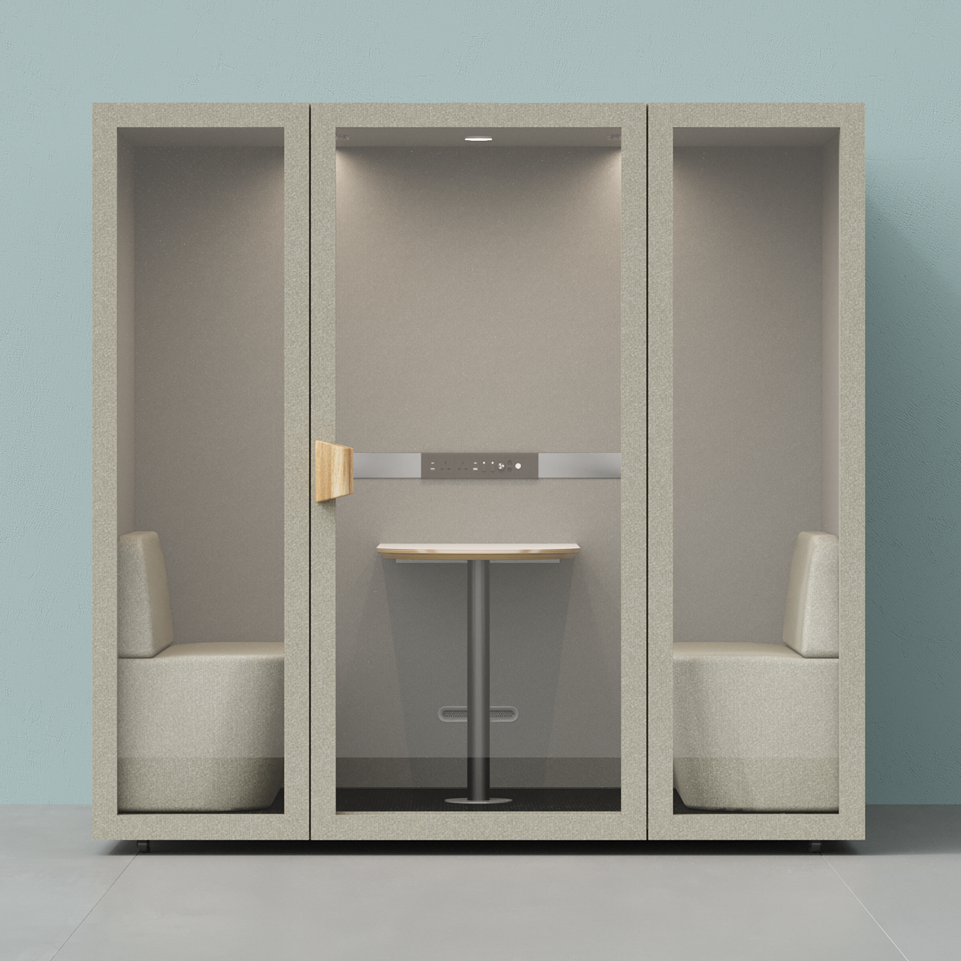 2 - 4 Person Meeting BoothFolio Beige / Furniture As Per Images