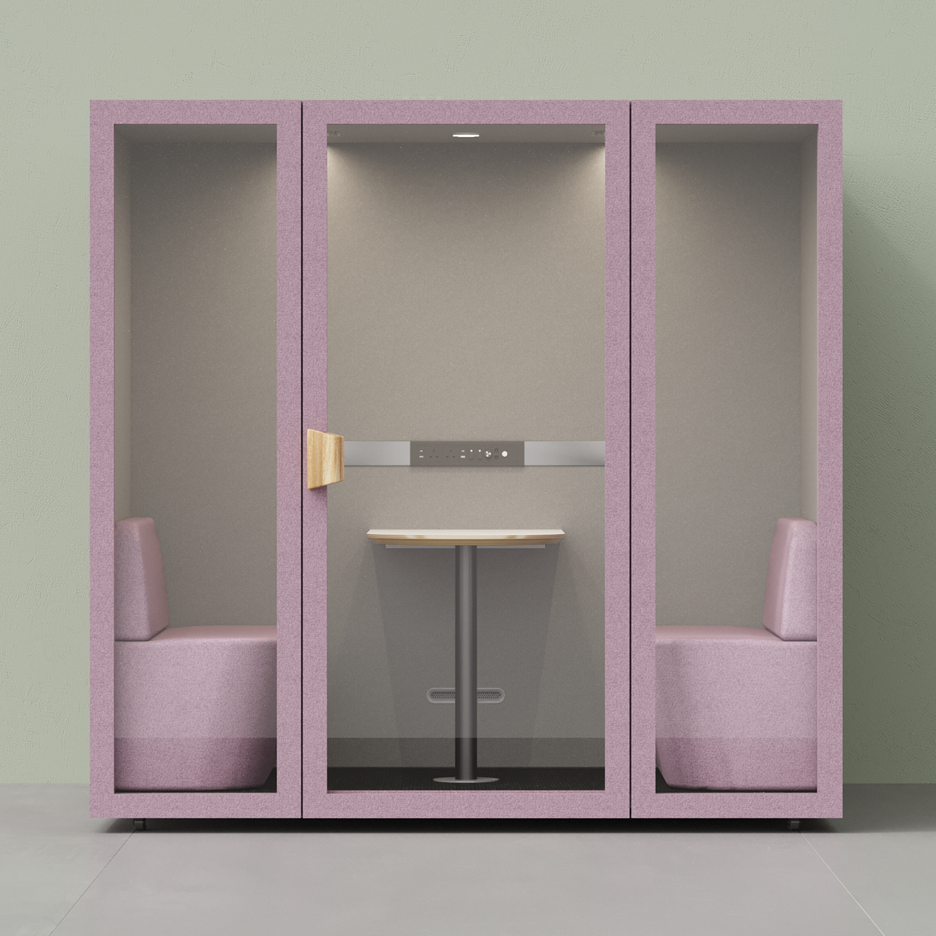 2 - 4 Person Meeting BoothFolio Blush / Furniture As Per Images
