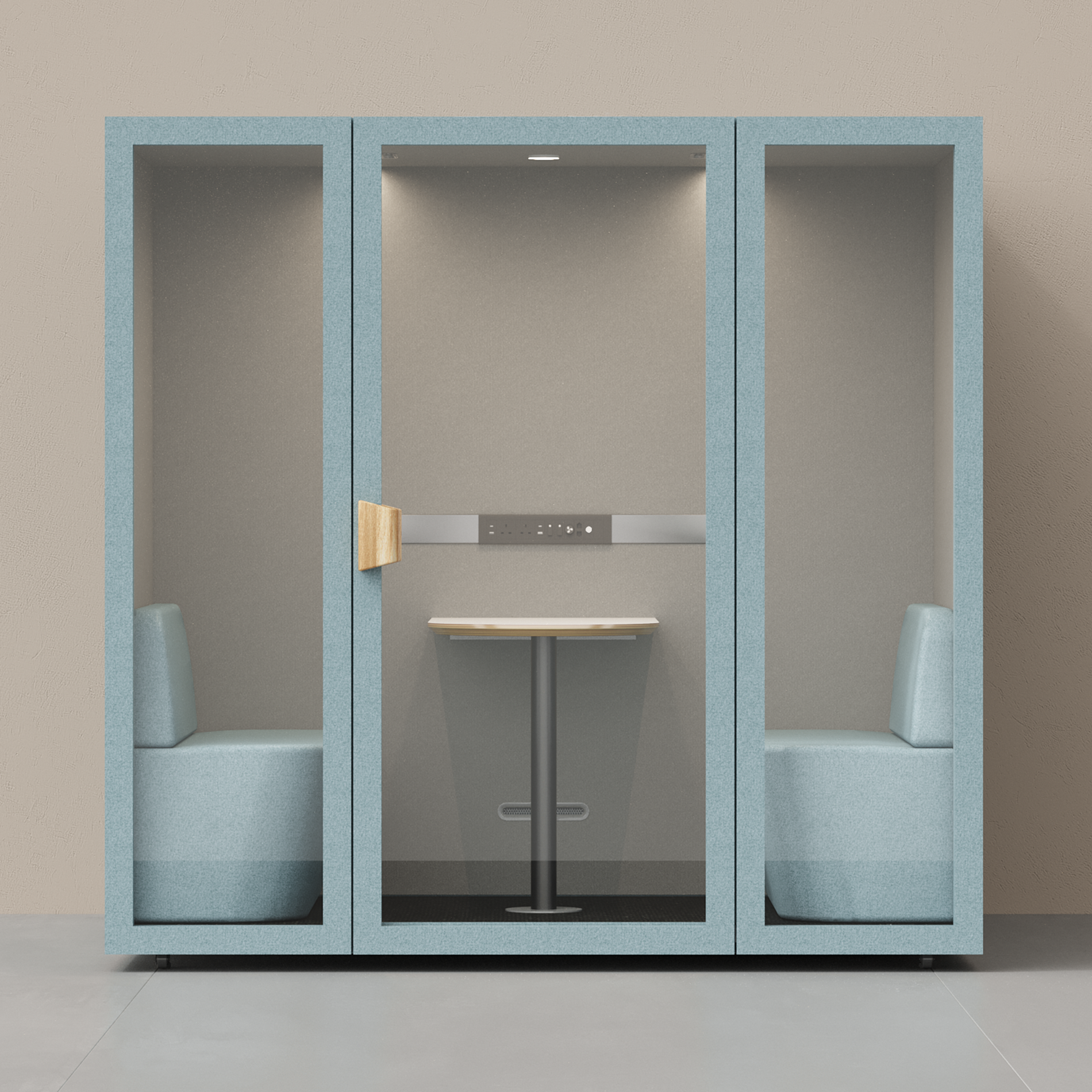 2 - 4 Person Meeting BoothFolio Dusty Teal / Furniture As Per Images
