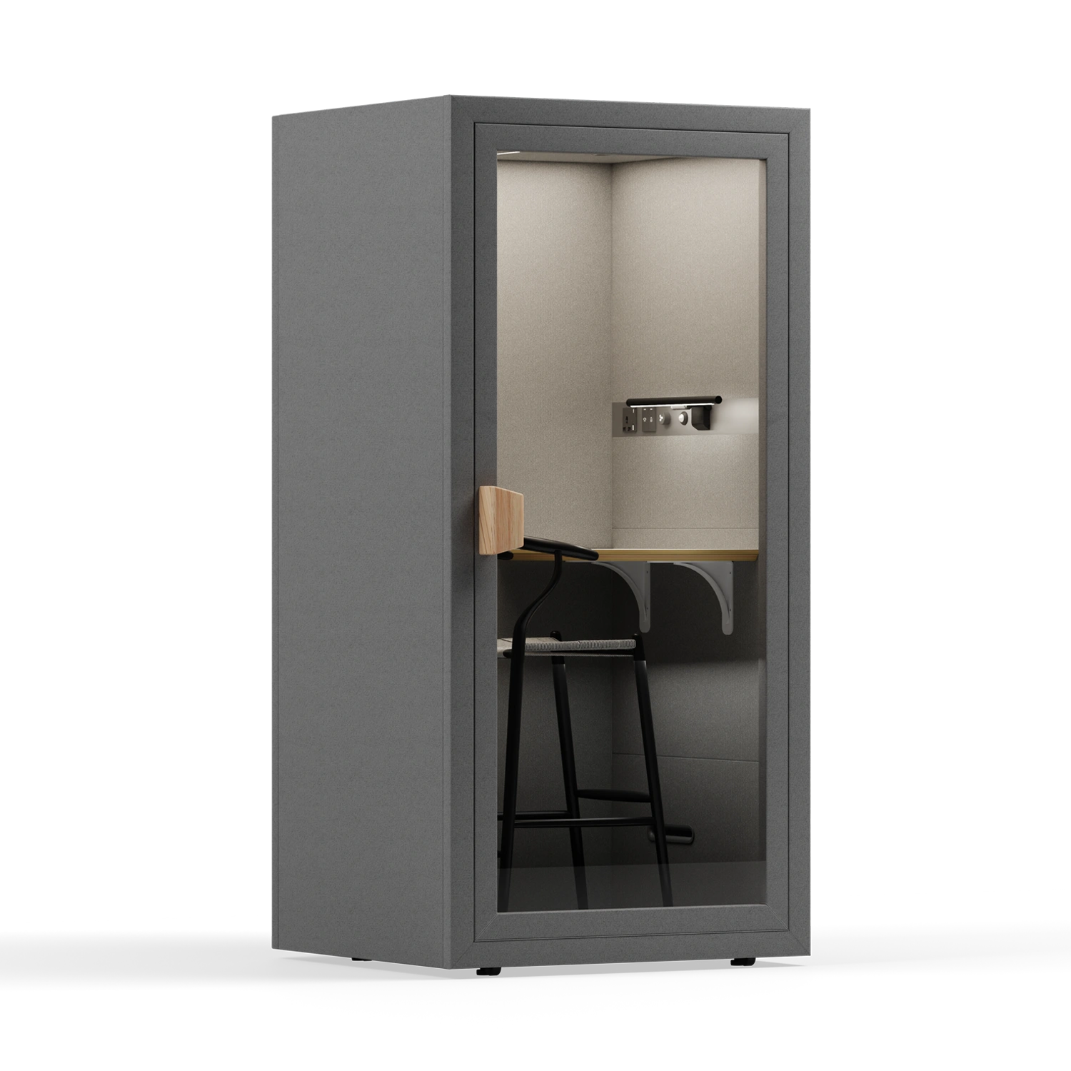 Office Phone Booth Folio - Stand UpFolio Dark Grey / Furniture Set 2