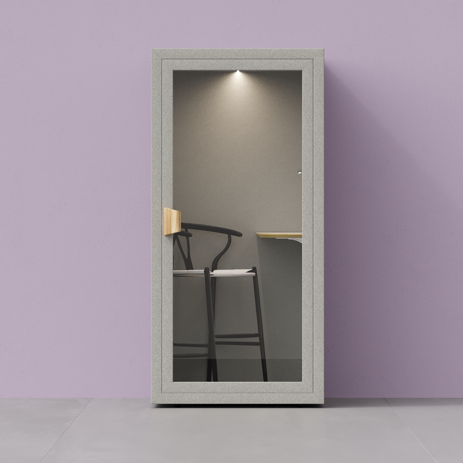 Folio Cabina de Oficina para Una Persona - De PieFolio Pebble Grey / Furniture Set 2