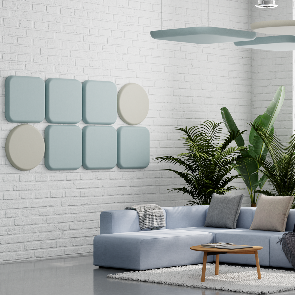 Folio Geometric Acoustic - Wall PanelTeal / Round / 90cm by 90cm