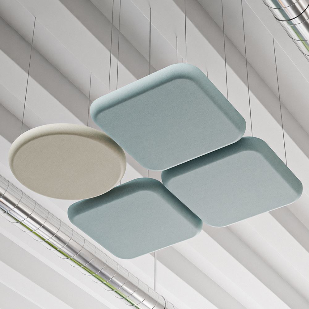 Folio Geometric Acoustic - Ceiling PanelTeal / Round / 60cm by 60cm