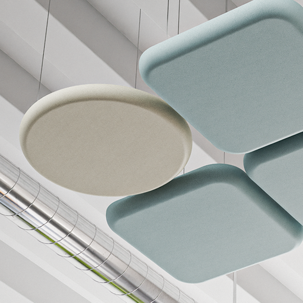 Acoustic Ceiling PanelDark Grey / Round / 60cm by 60cm
