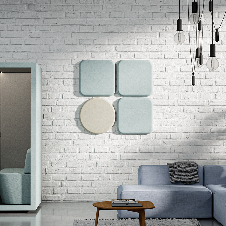 Folio Geometric Acoustic - Wall PanelTeal / Round / 90cm by 90cm