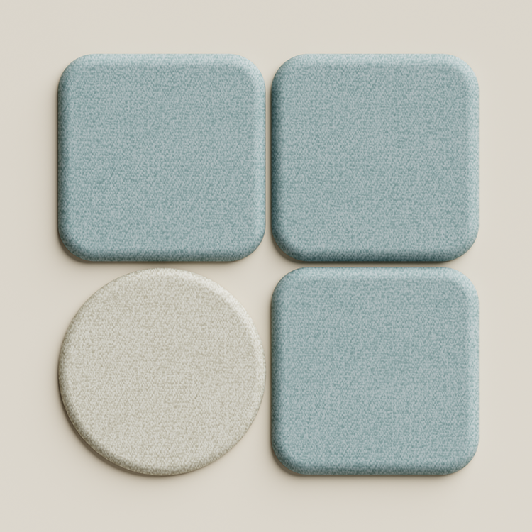 Folio Geometric Acoustic - Wall PanelTeal / Round / 60cm by 60cm