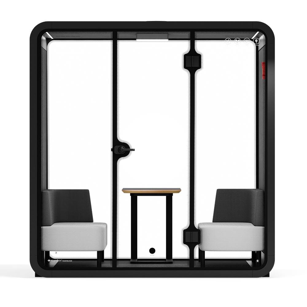 Quell - Coworker - 4 persoons vergadercabineWit / Donkergrijs / Luxe