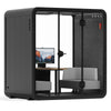 Quell - Coworker - 3-4 Meeting Booth acoustic sound pod Sound Booth Store Black Dark Grey Delux