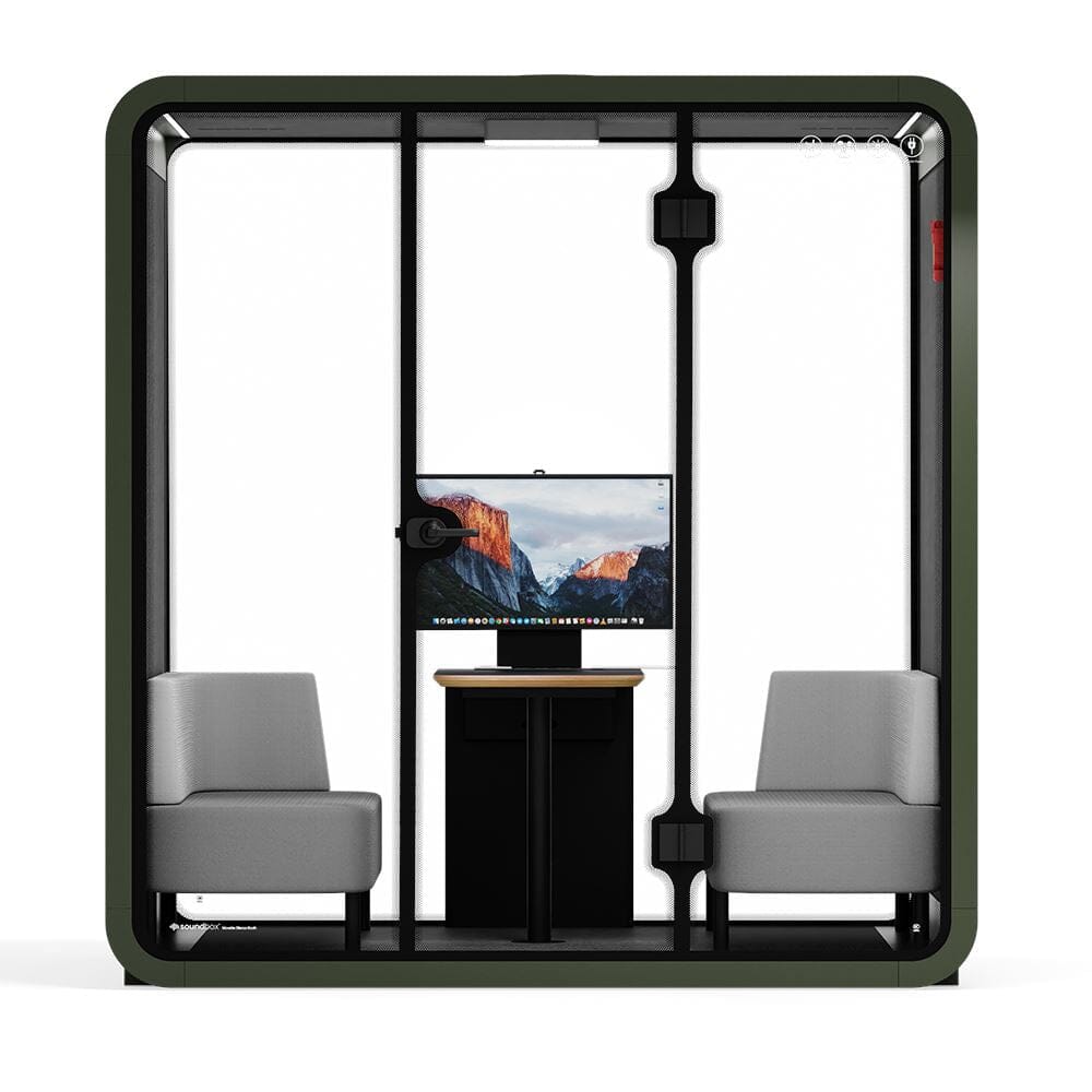 Quell - Coworker - 4 persoons vergadercabineWit / Donkergrijs / Luxe