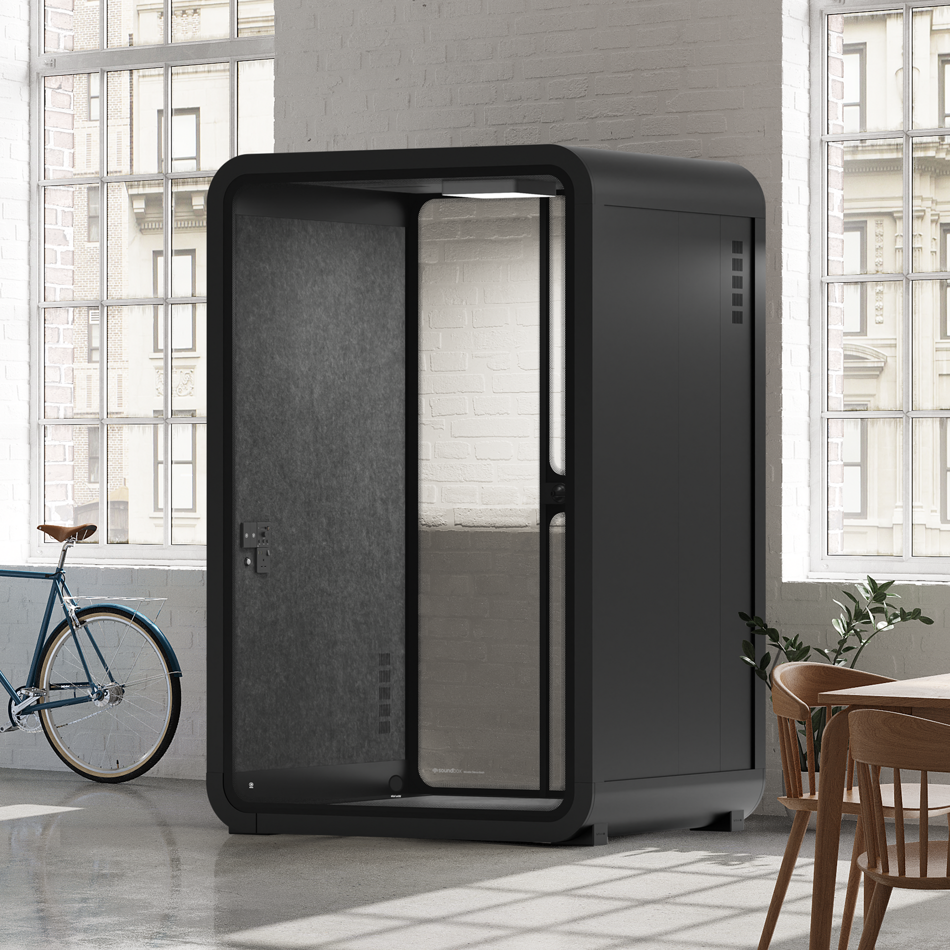 Quell - Office Pod - 2 PersonCharcoal / Dark Gray / No Furniture