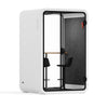 Quell - CoWorker - 1-2 Person Pod Sound Booth Sound Booth Store White Dark Gray Dual Zoom Room + Device Shelf + 2 Barstools