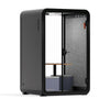 Quell - CoWorker - 1-2 Person Pod Sound Booth Sound Booth Store Black Dark Gray Meeting Room + Table + Corner Stool